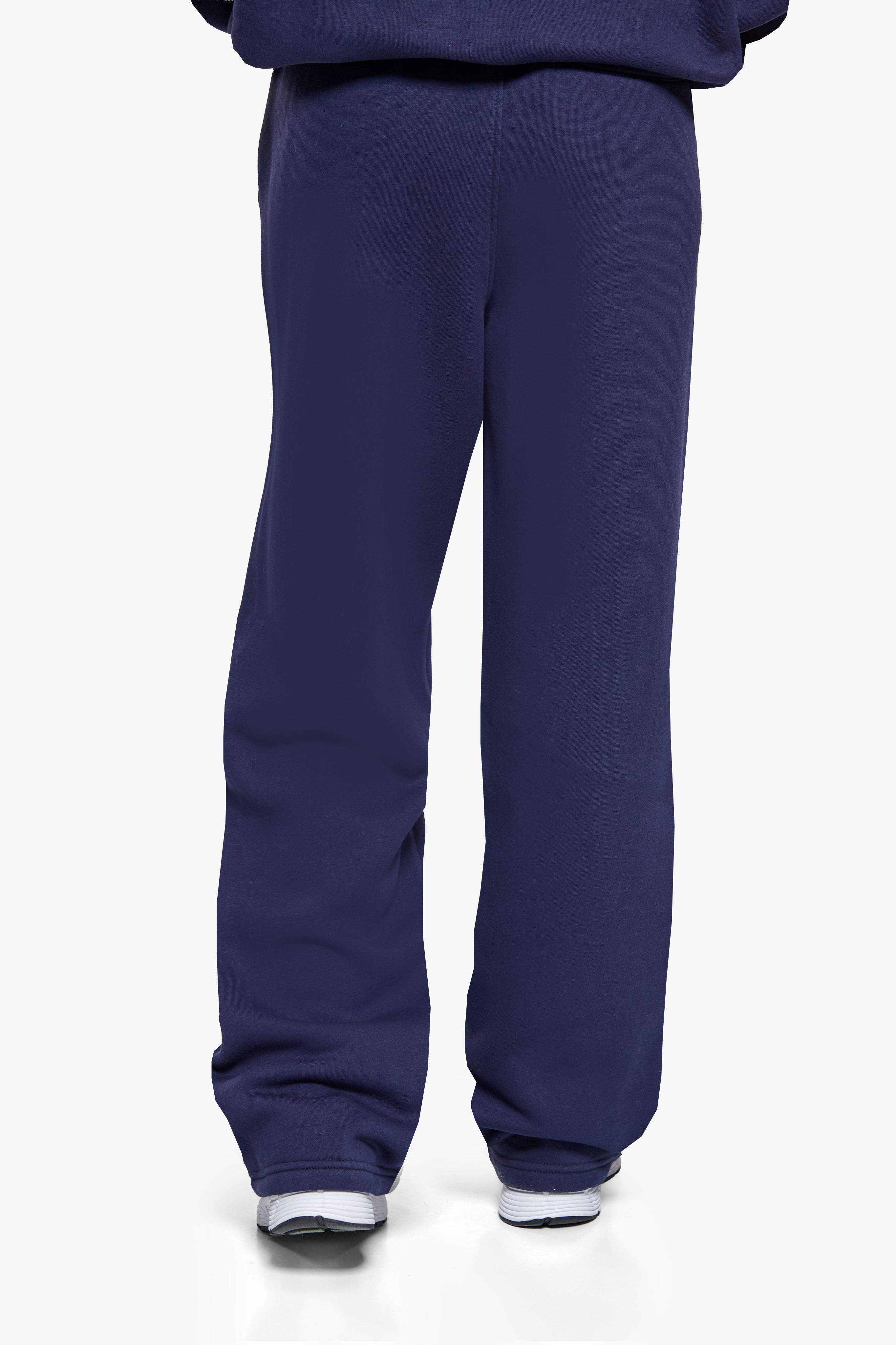 WOMEN CONTRAST OPEN LEG JOGGER NAVY
