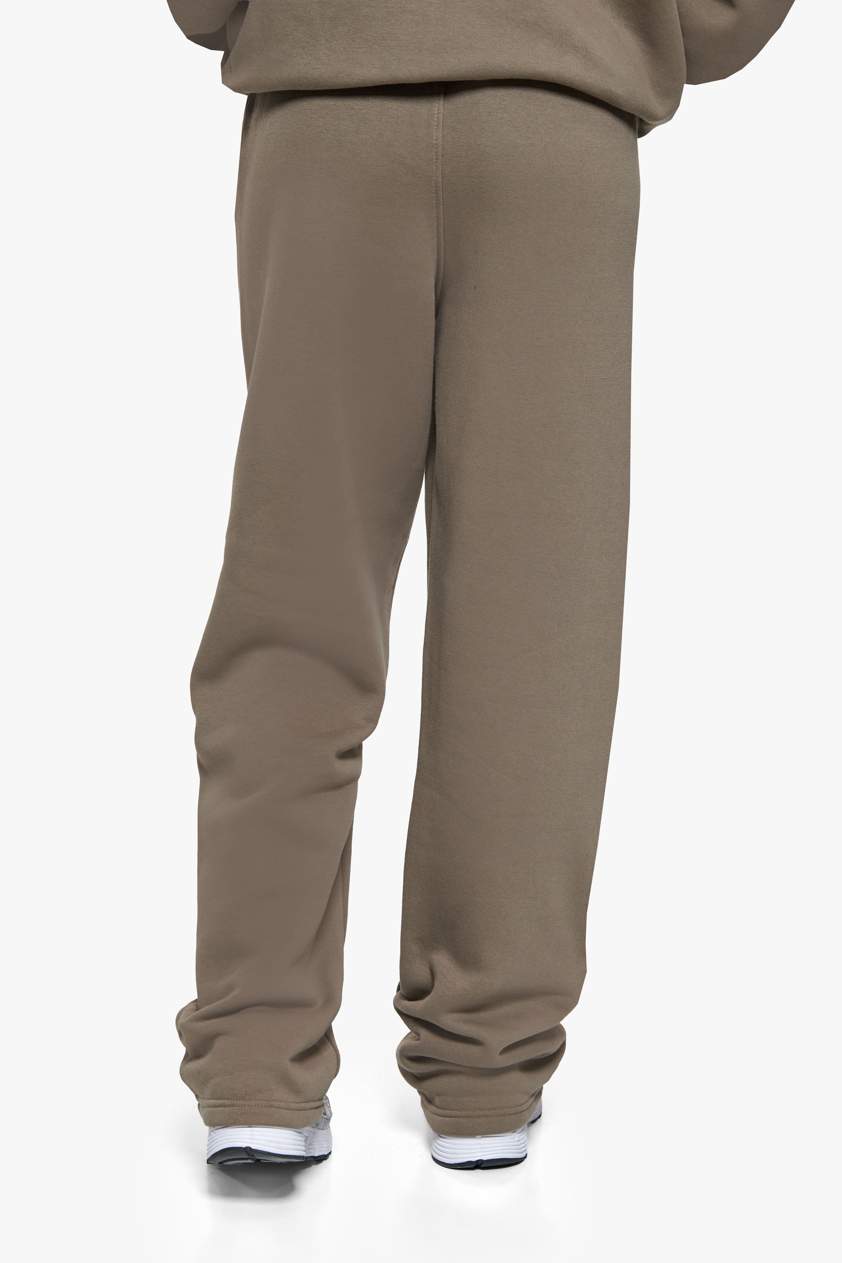 WOMEN CONTRAST OPEN LEG JOGGER SAFARI GREEN