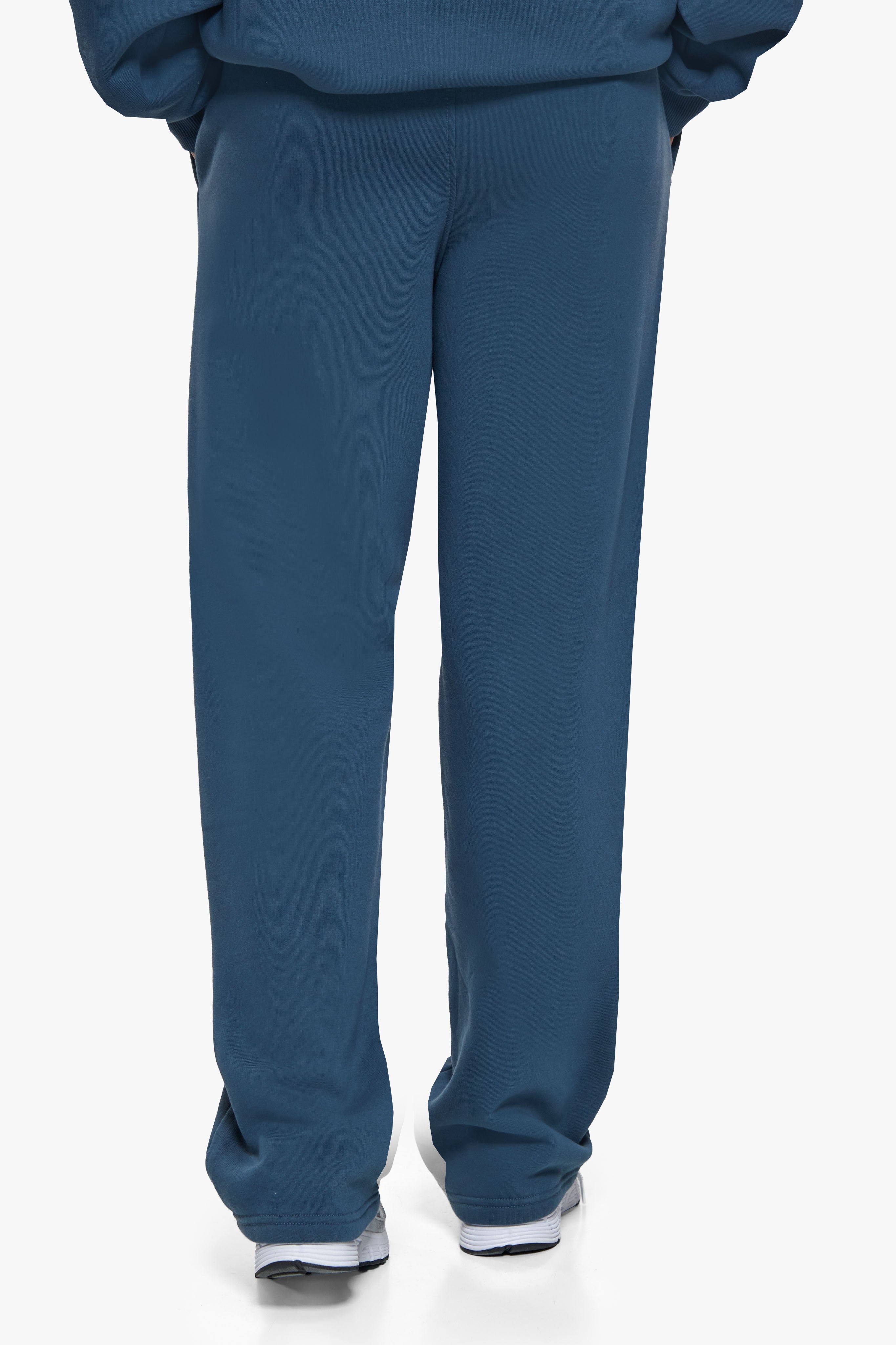 WOMEN CONTRAST OPEN LEG JOGGER TEAL