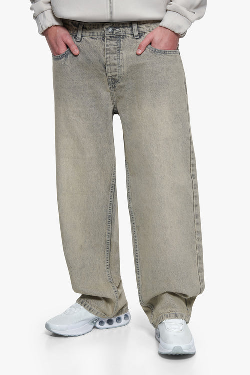 BAGGY FIT JEANS WASHED SAND BEIGE