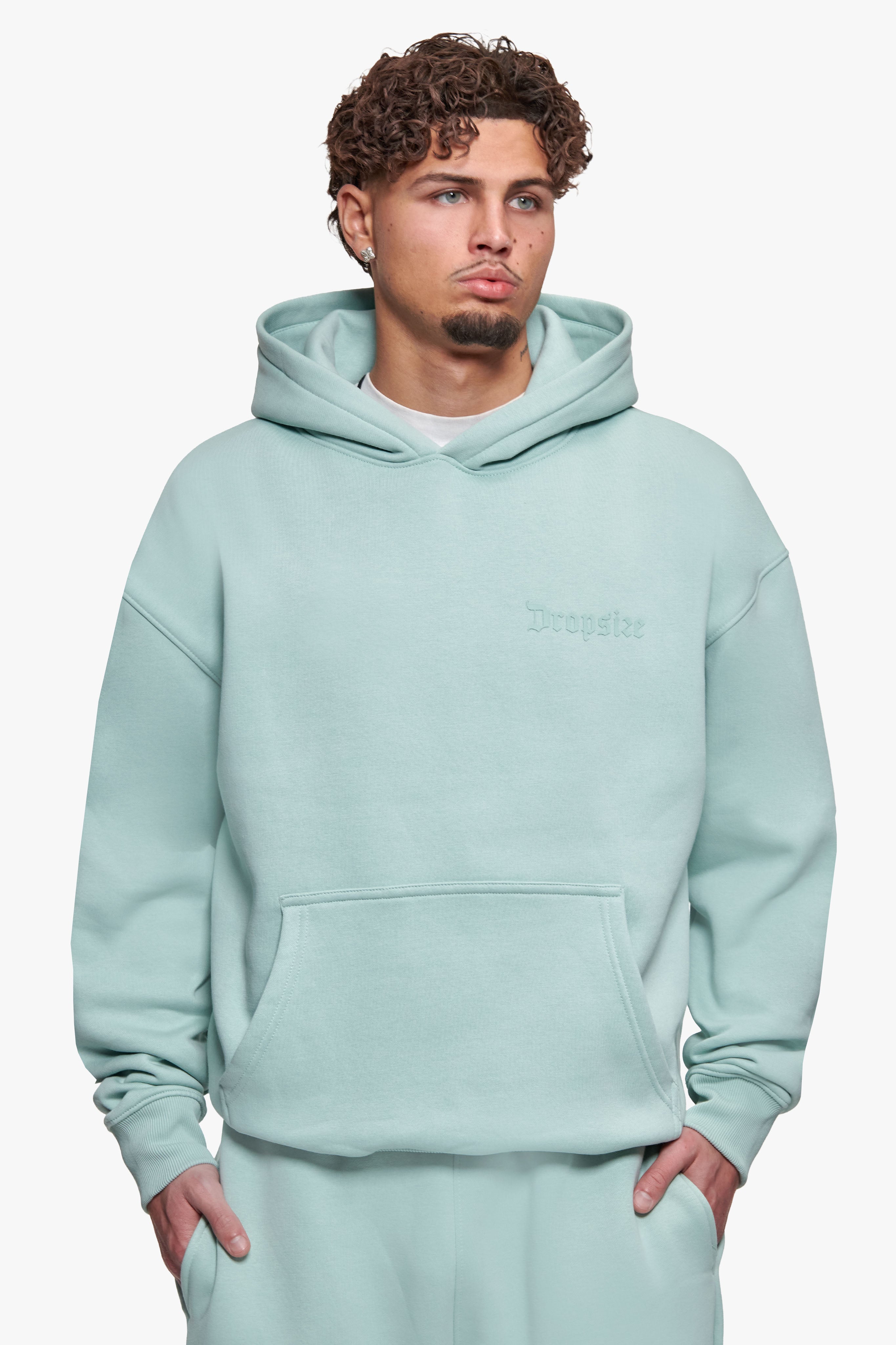 HEAVY OVERSIZE HD LOGO HOODIE  HARBOR