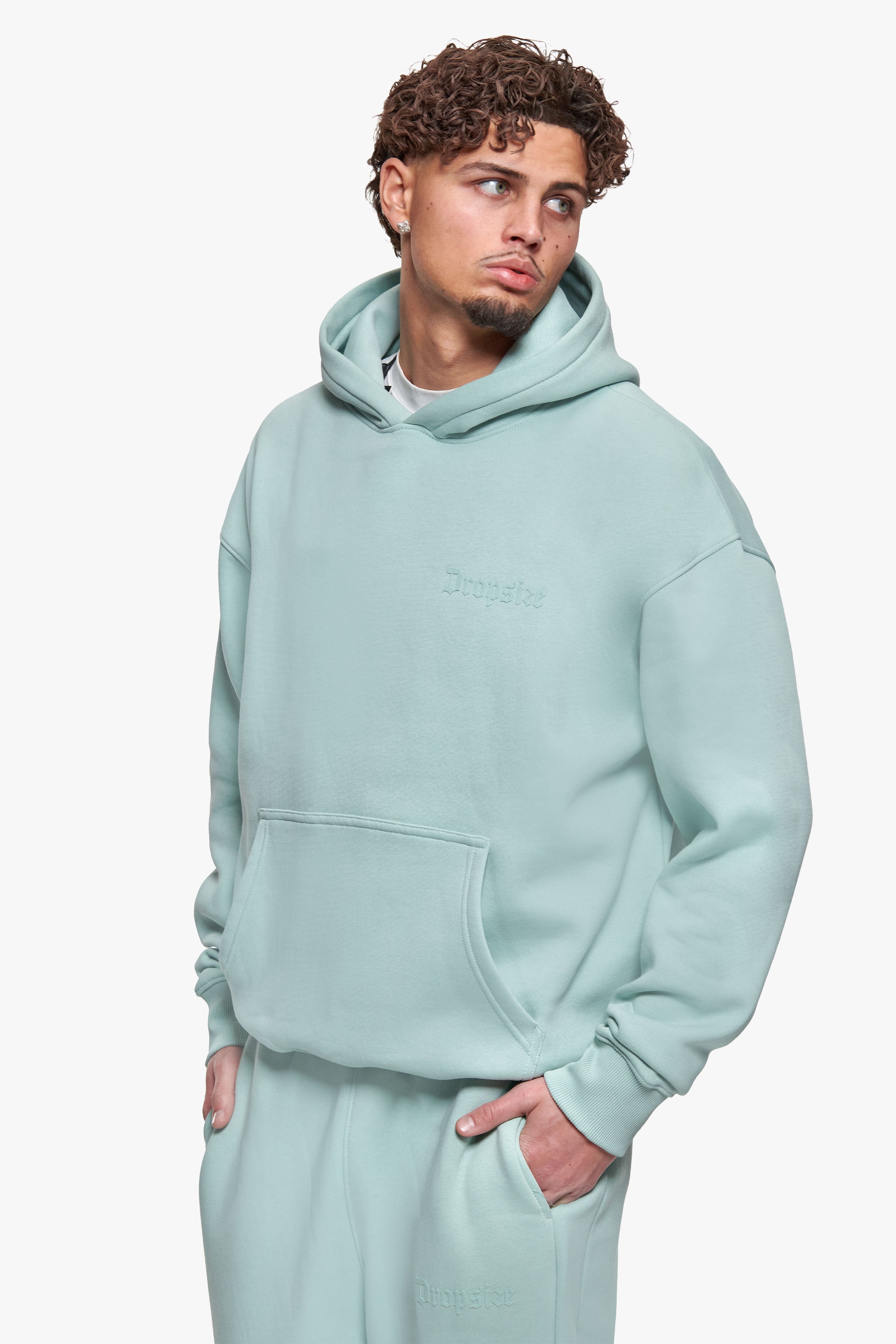 HEAVY OVERSIZE HD LOGO HOODIE  HARBOR