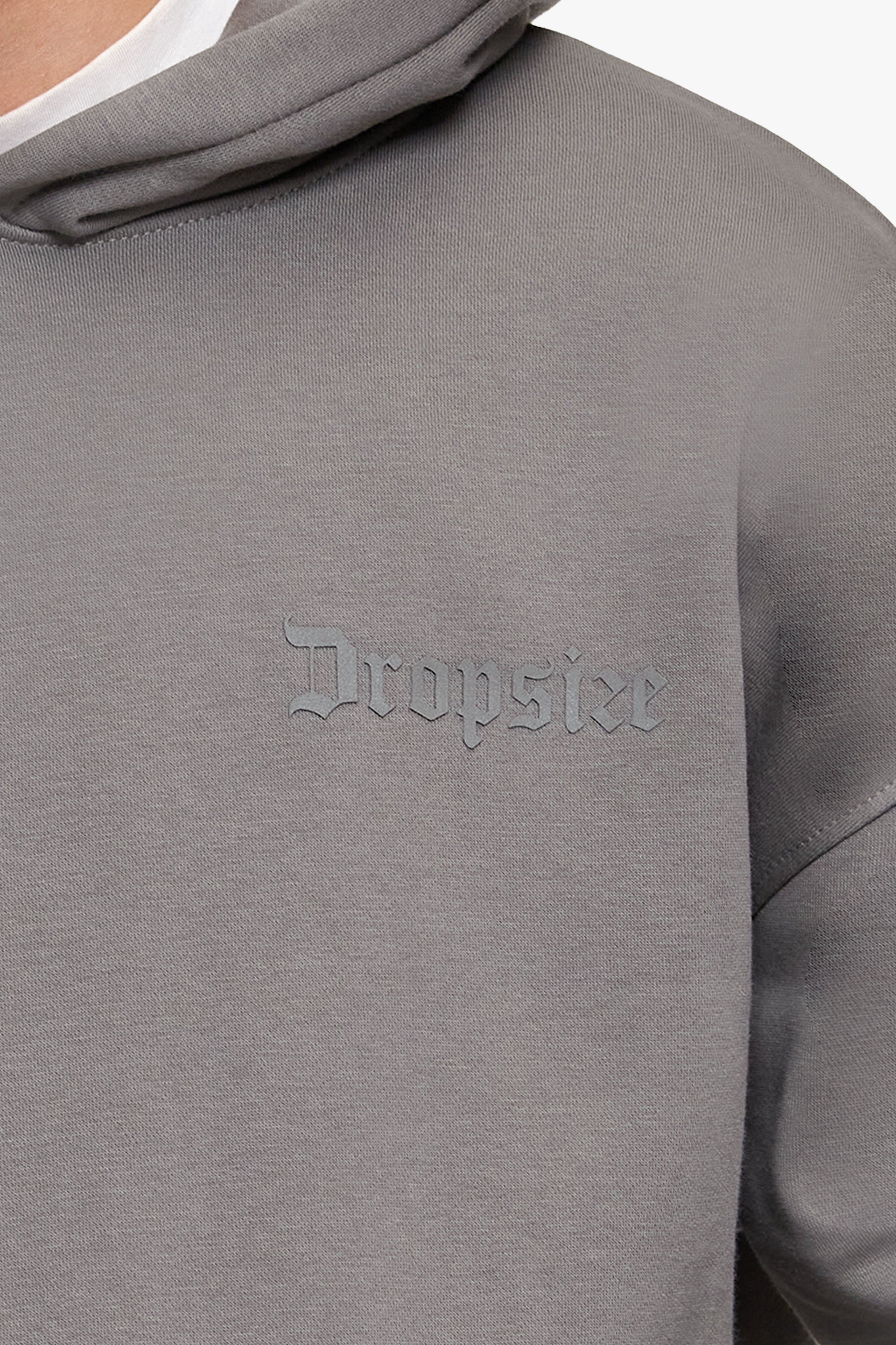 HEAVY OVERSIZE HD LOGO HOODIE  GREY
