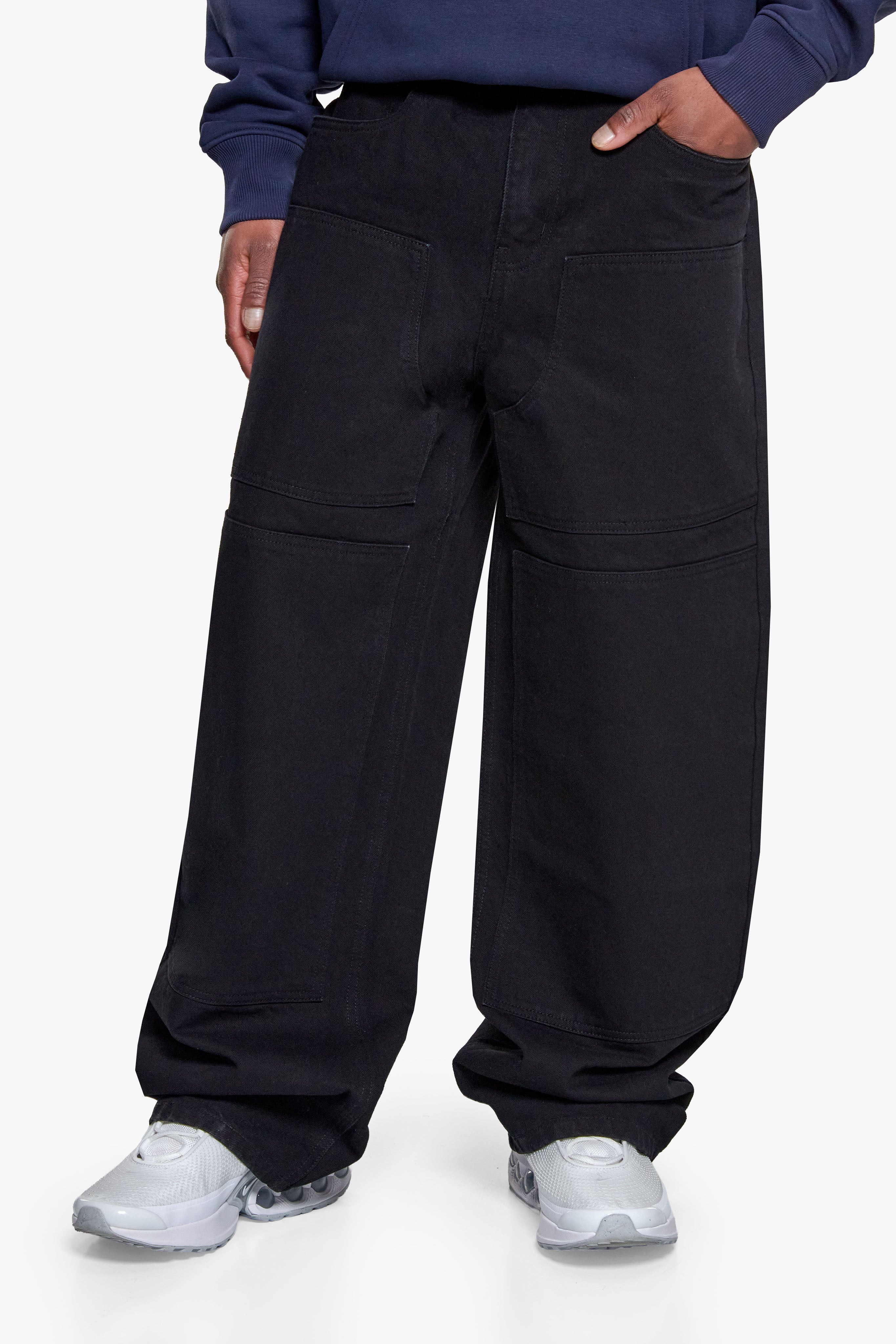 OPEN LEG JEANS BLACK