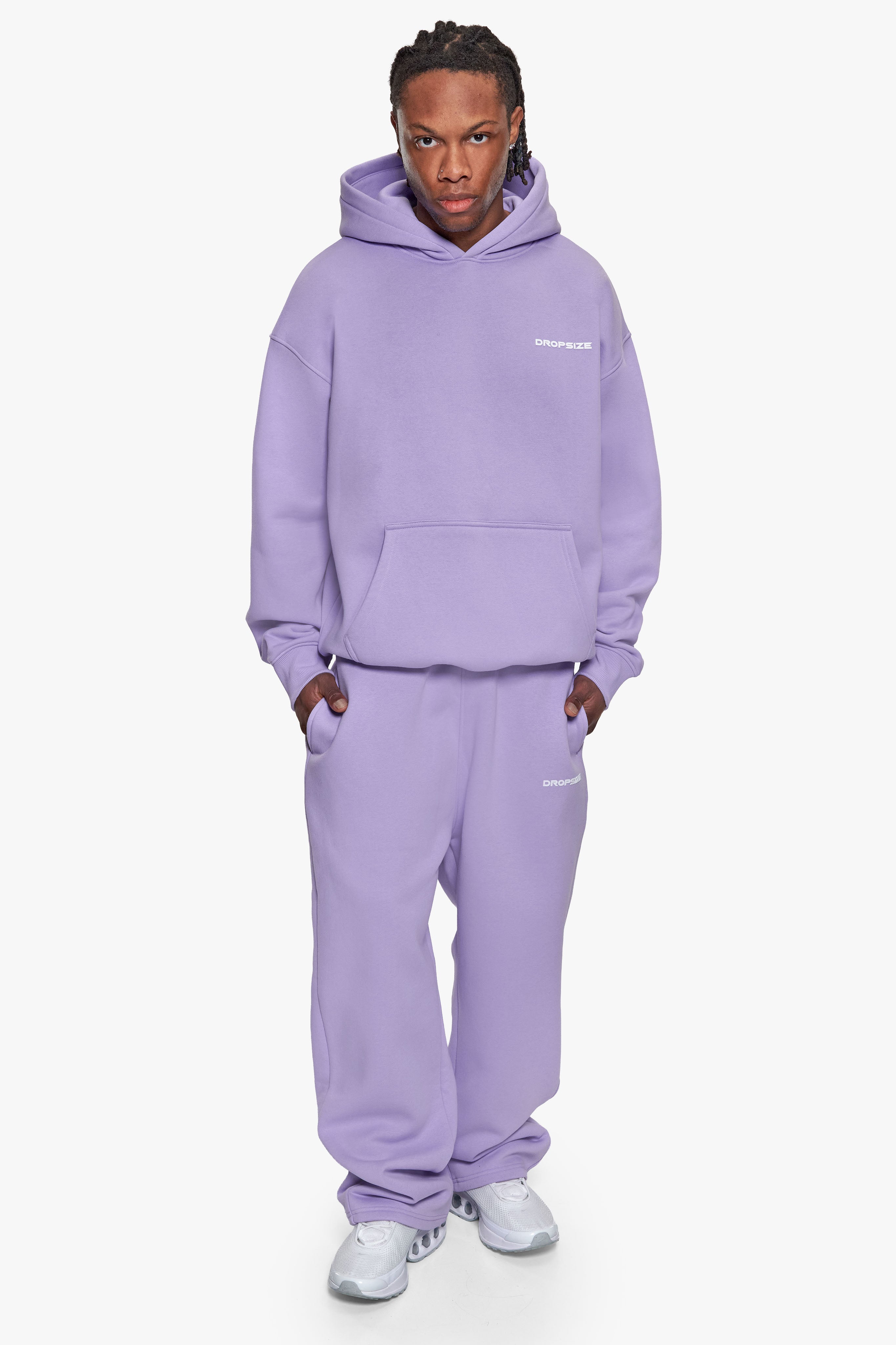 SLEEK LOGO OPEN LEG JOGGER LILAC