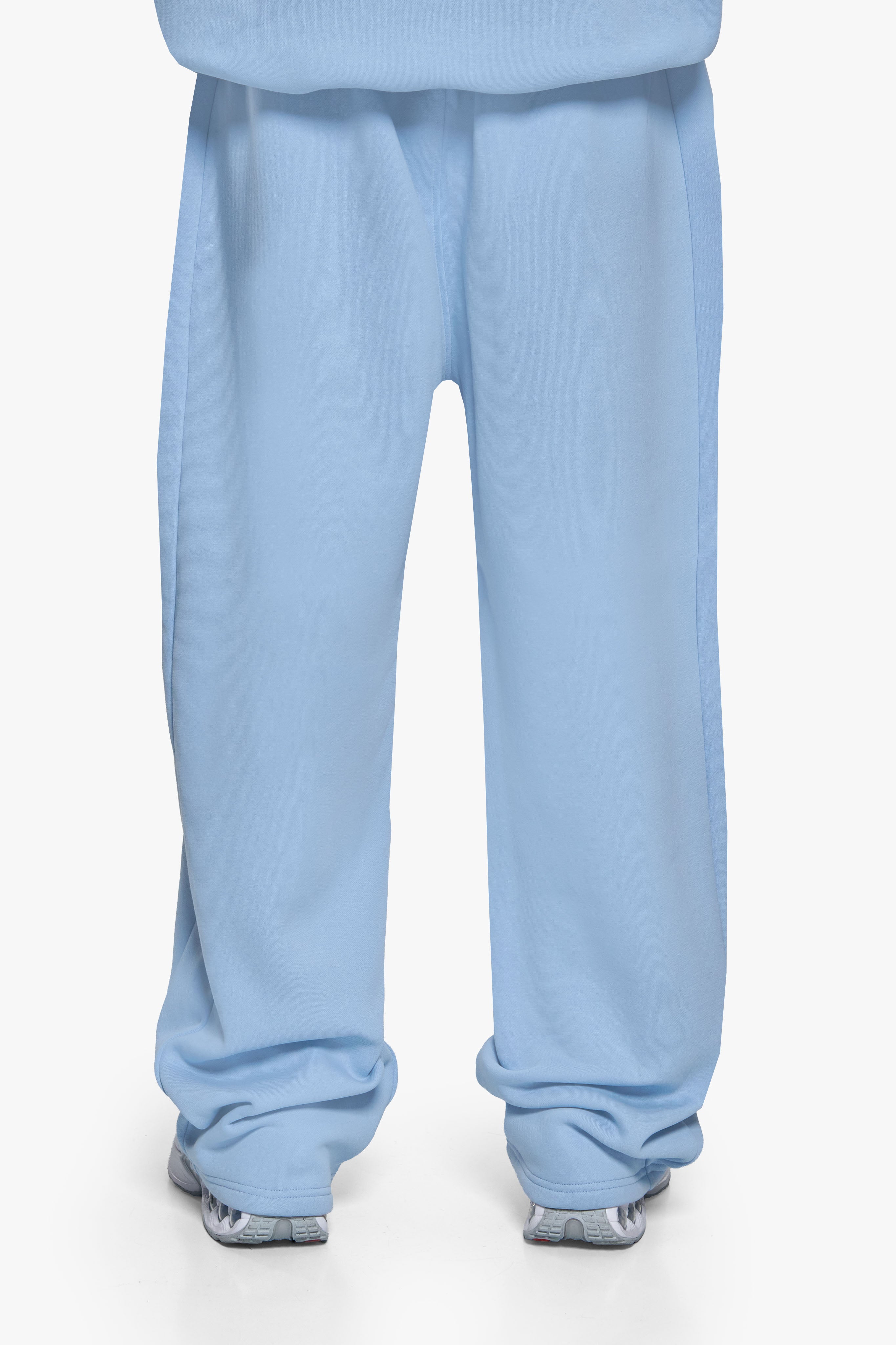 SLEEK LOGO OPEN LEG JOGGER BABY BLUE