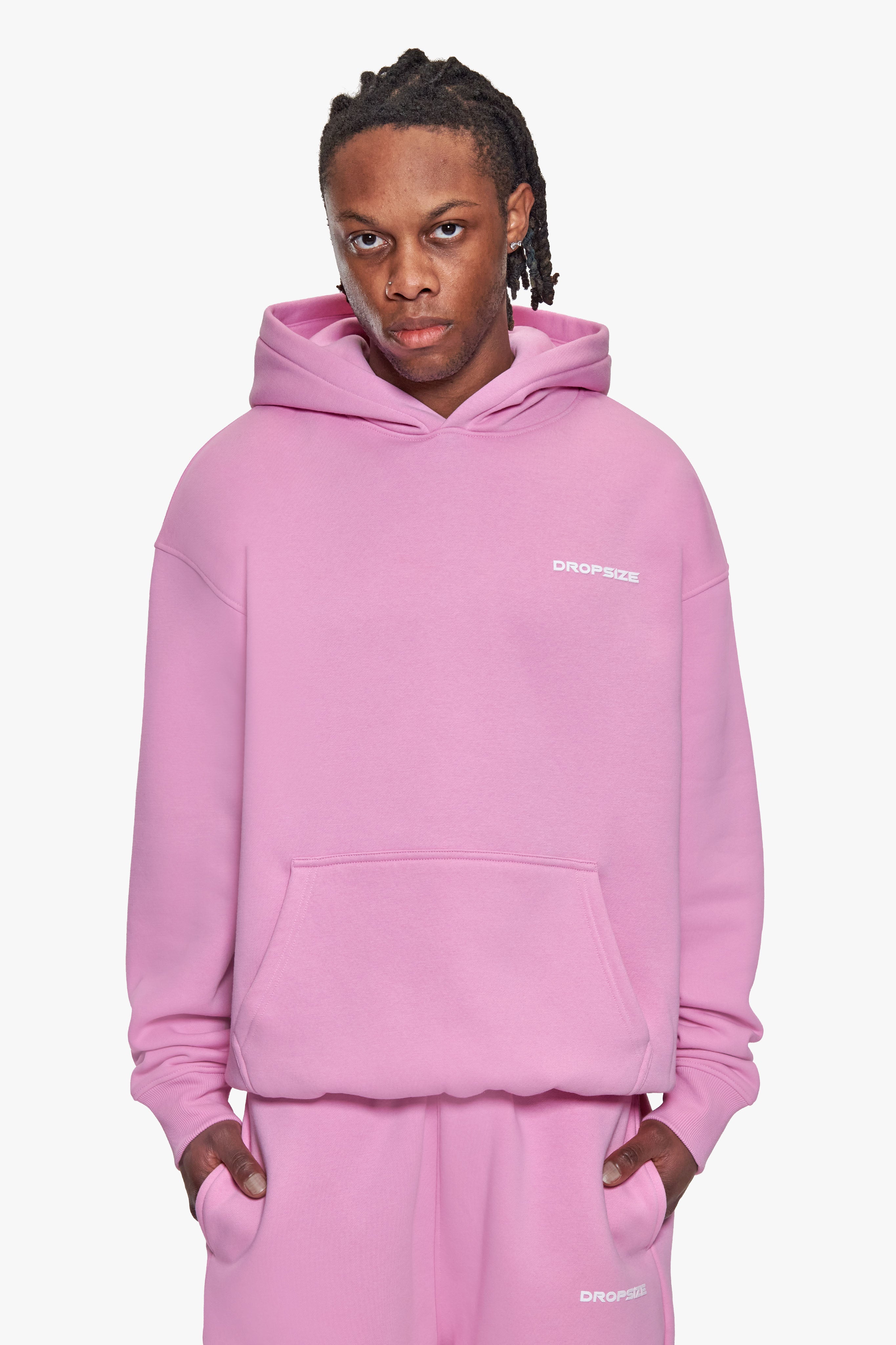 OVERSIZE HD PRINT HOODIE PINK