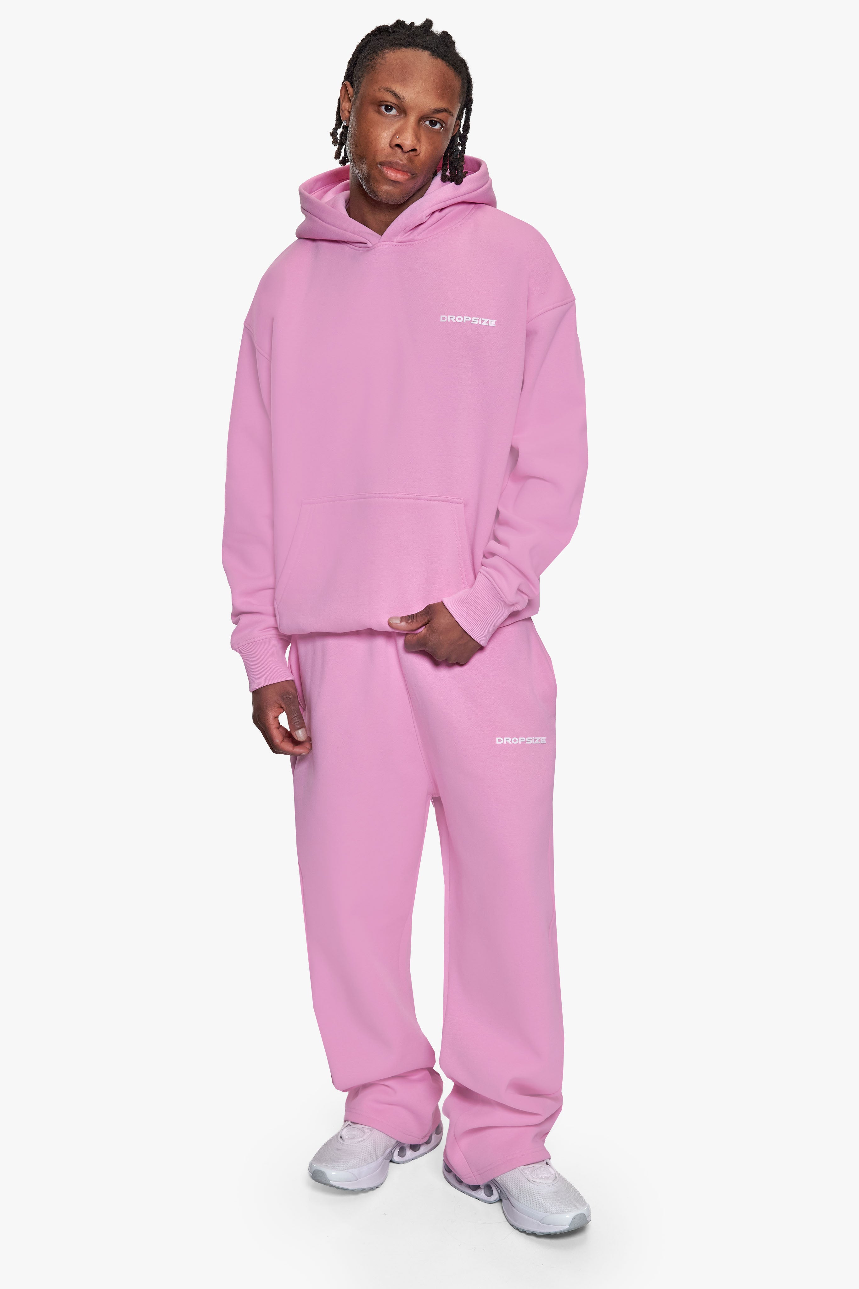 OVERSIZE HD PRINT HOODIE PINK