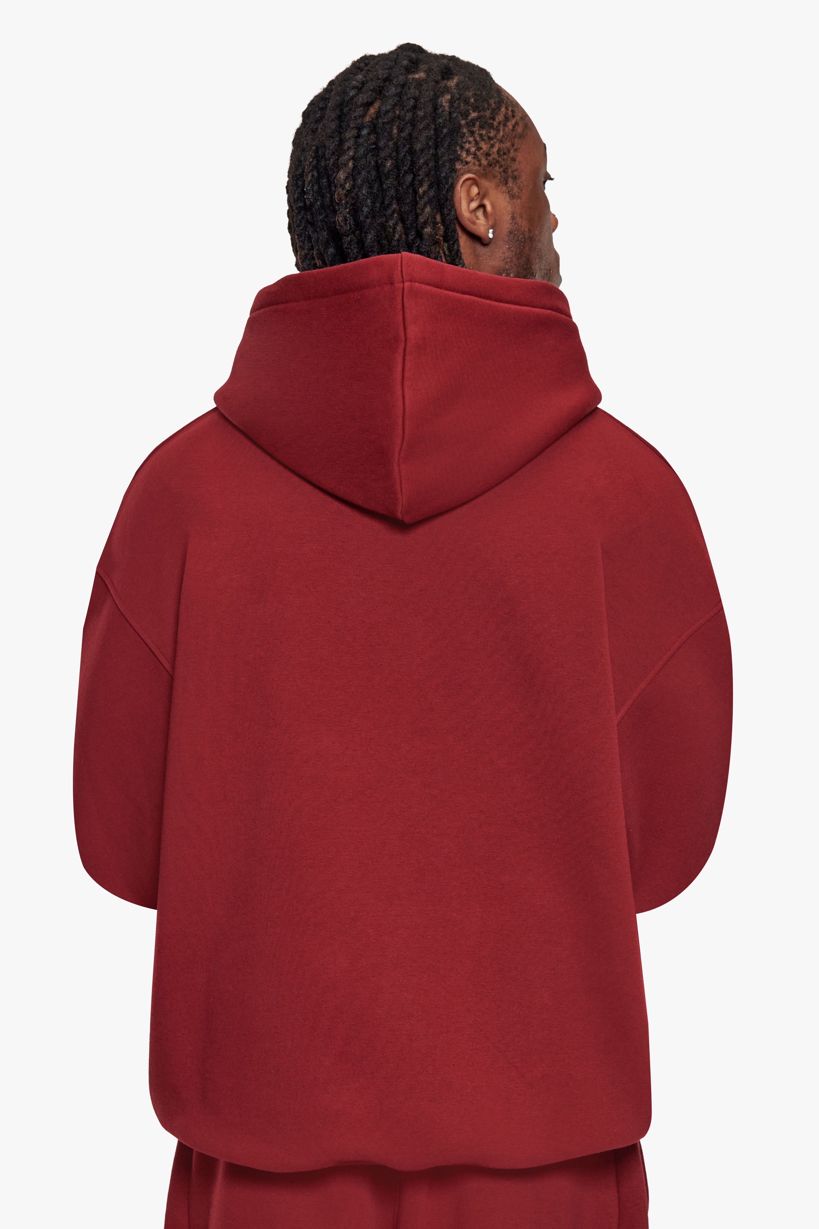 HEAVY OVERSIZE HD LOGO HOODIE CRANBERRY
