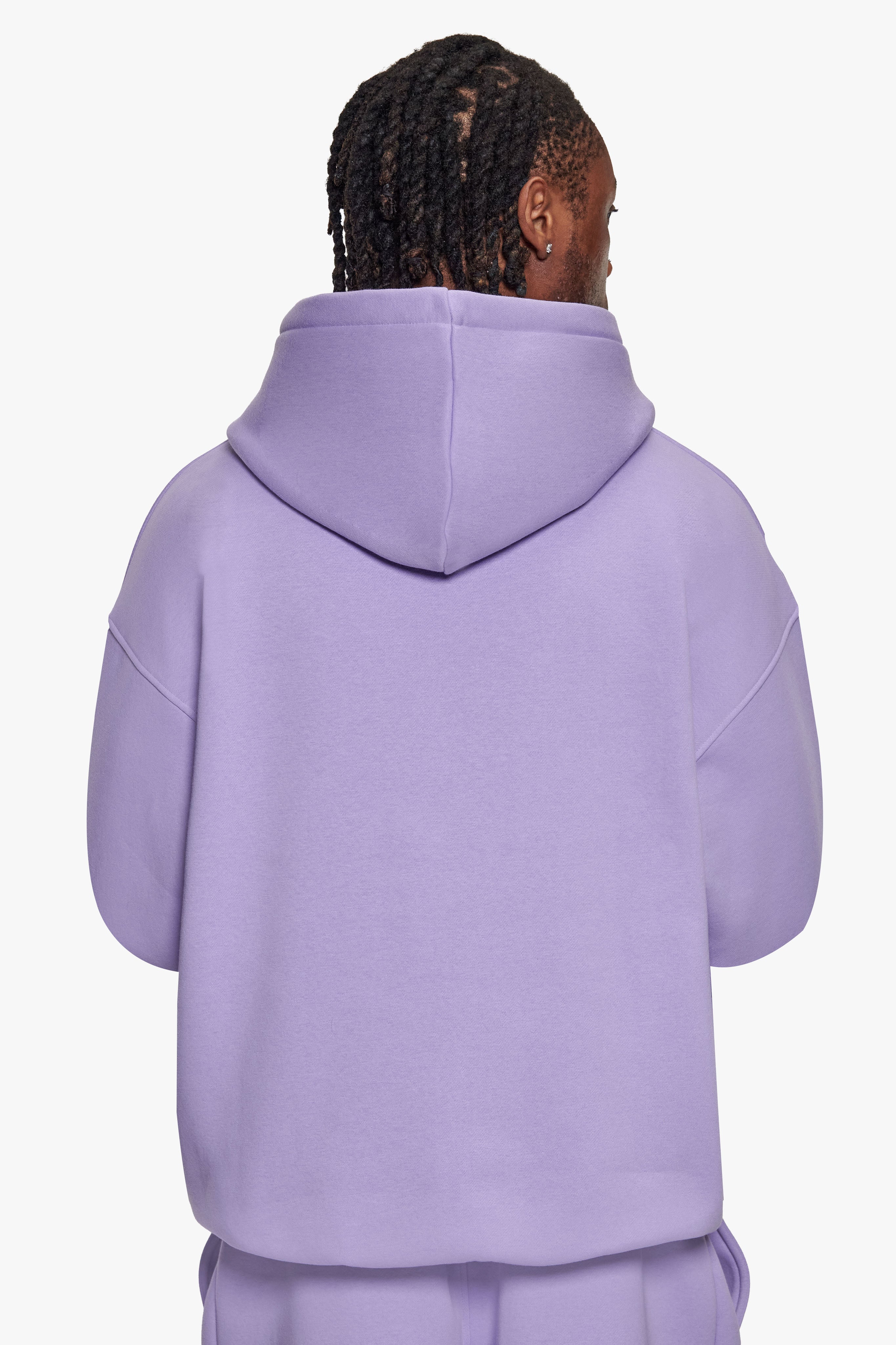 HEAVY OVERSIZE SLEEK LOGO HOODIE LILAC
