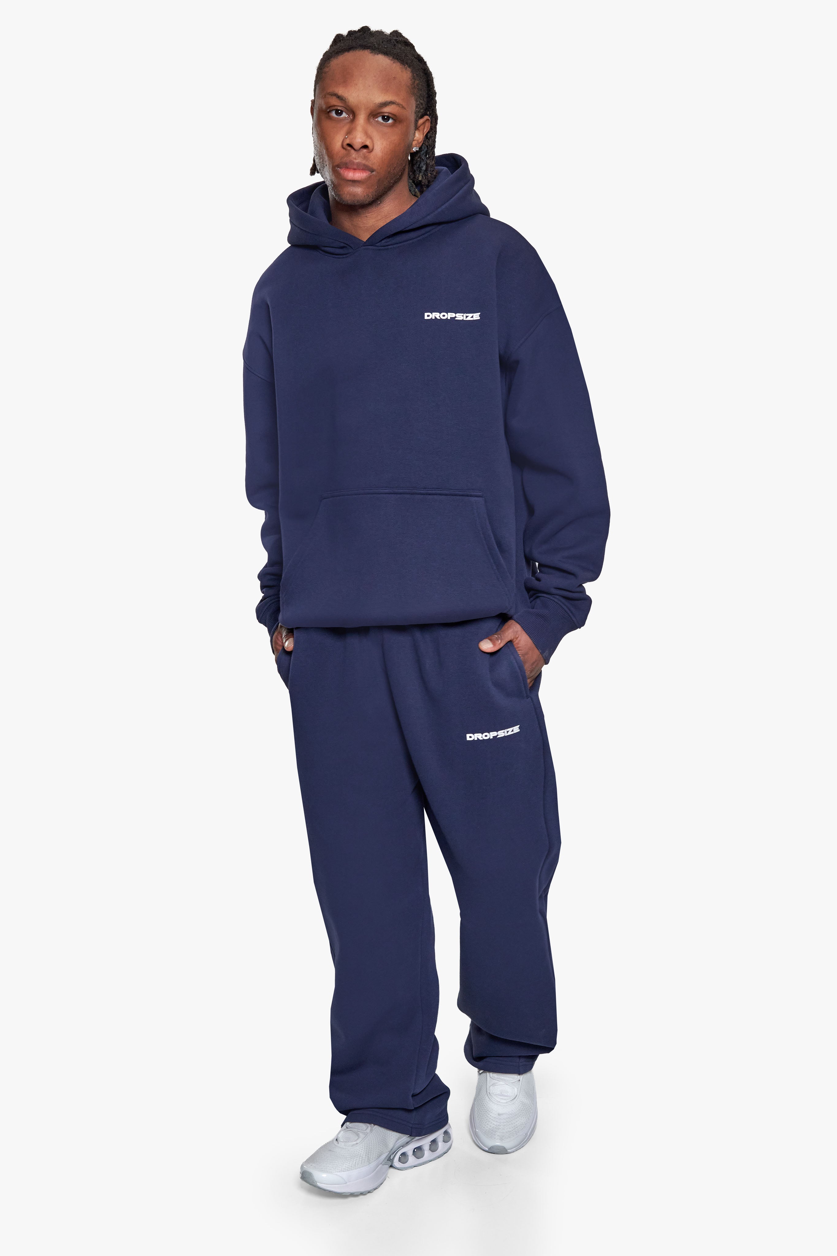 OVERSIZE HD PRINT HOODIE SPACE BLUE