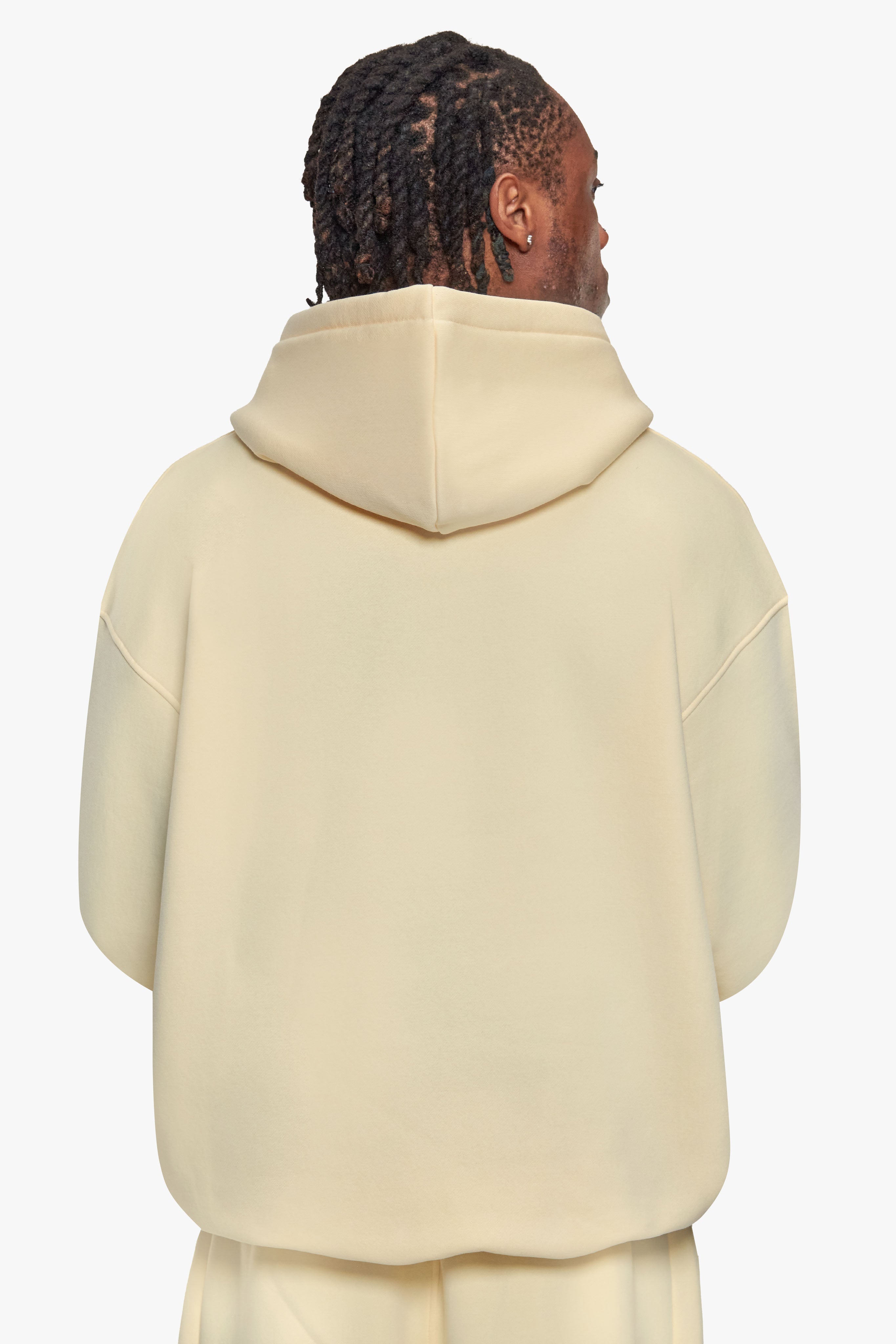 HEAVY OVERSIZE SLEEK LOGO HOODIE BUTTER YELLOW