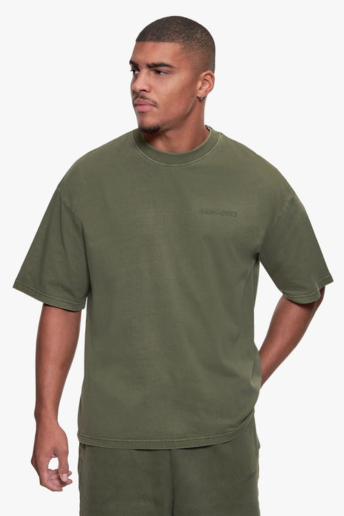 ESSENTIAL LOGO T-SHIRT WASHED OLIVE