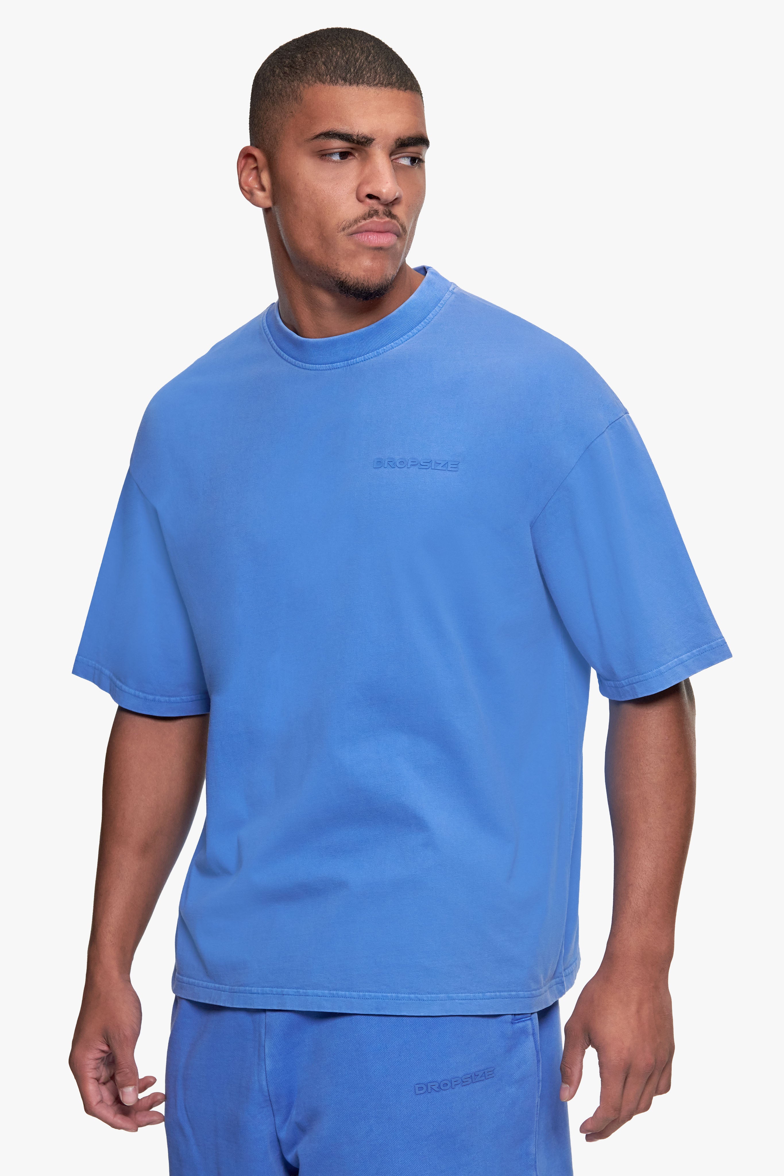 ESSENTIAL LOGO T-SHIRT WASHED LIGHT BLUE