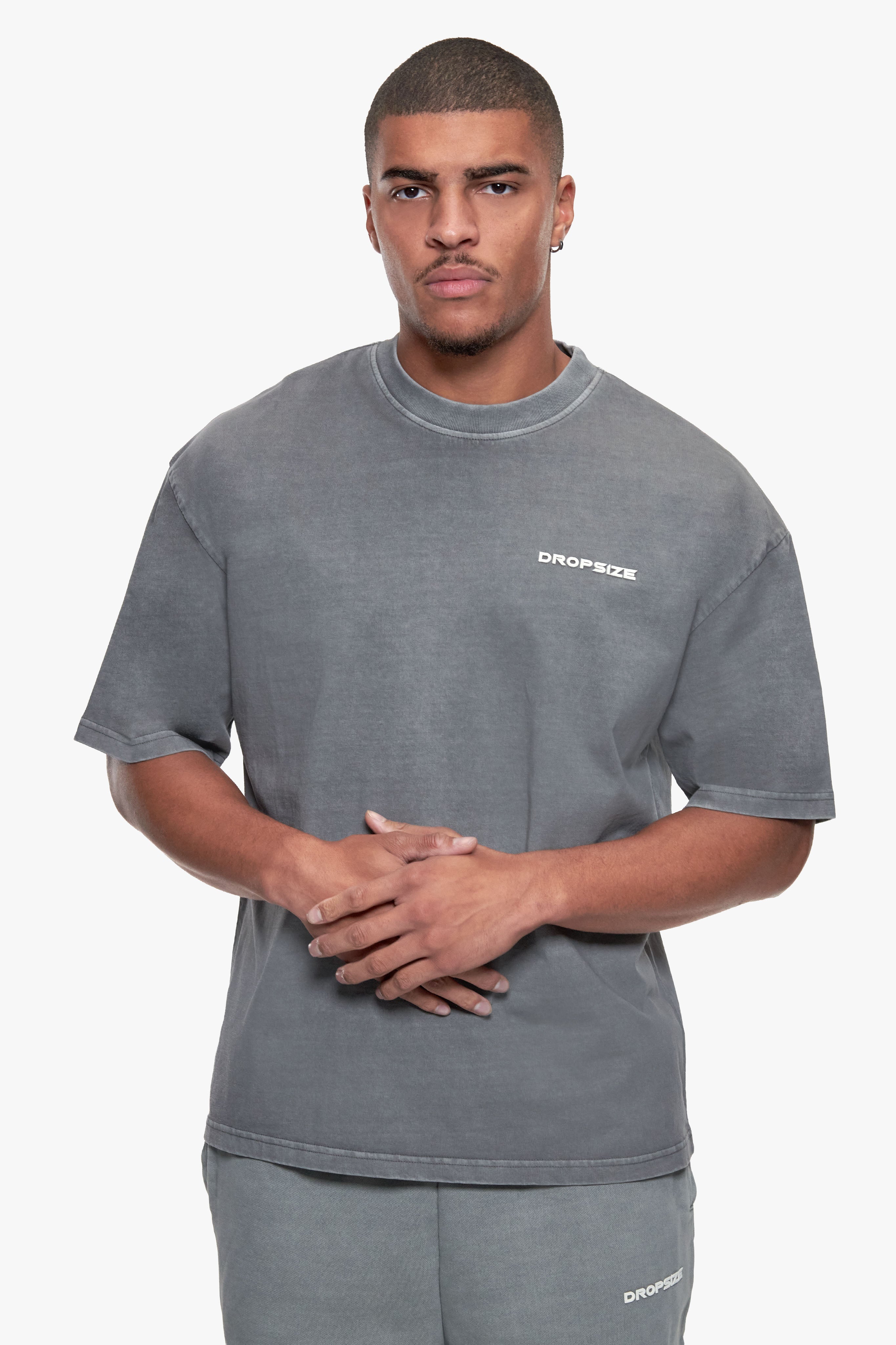 ESSENTIAL LOGO T-SHIRT WASHED GREY