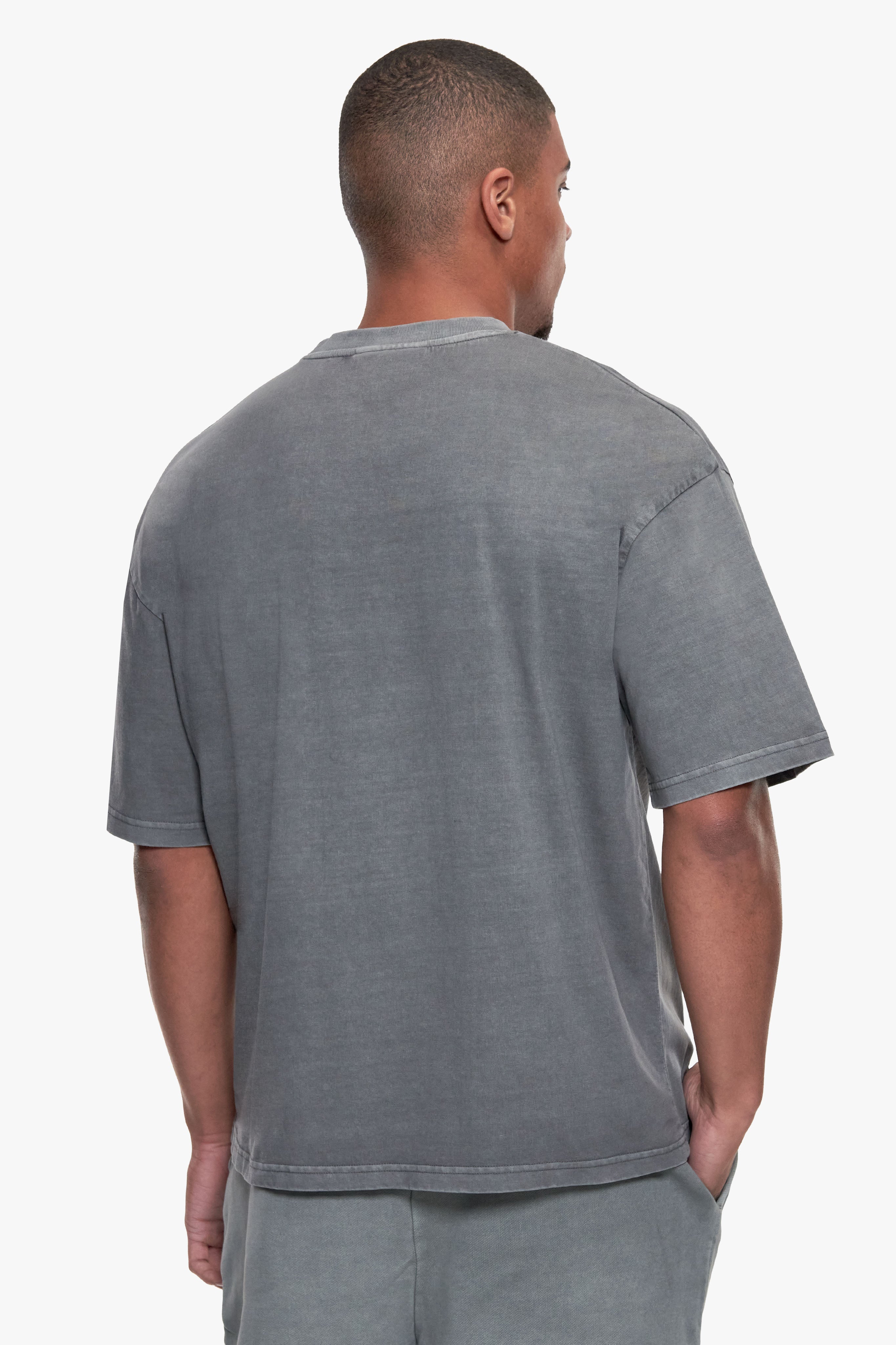 ESSENTIAL LOGO T-SHIRT WASHED GREY