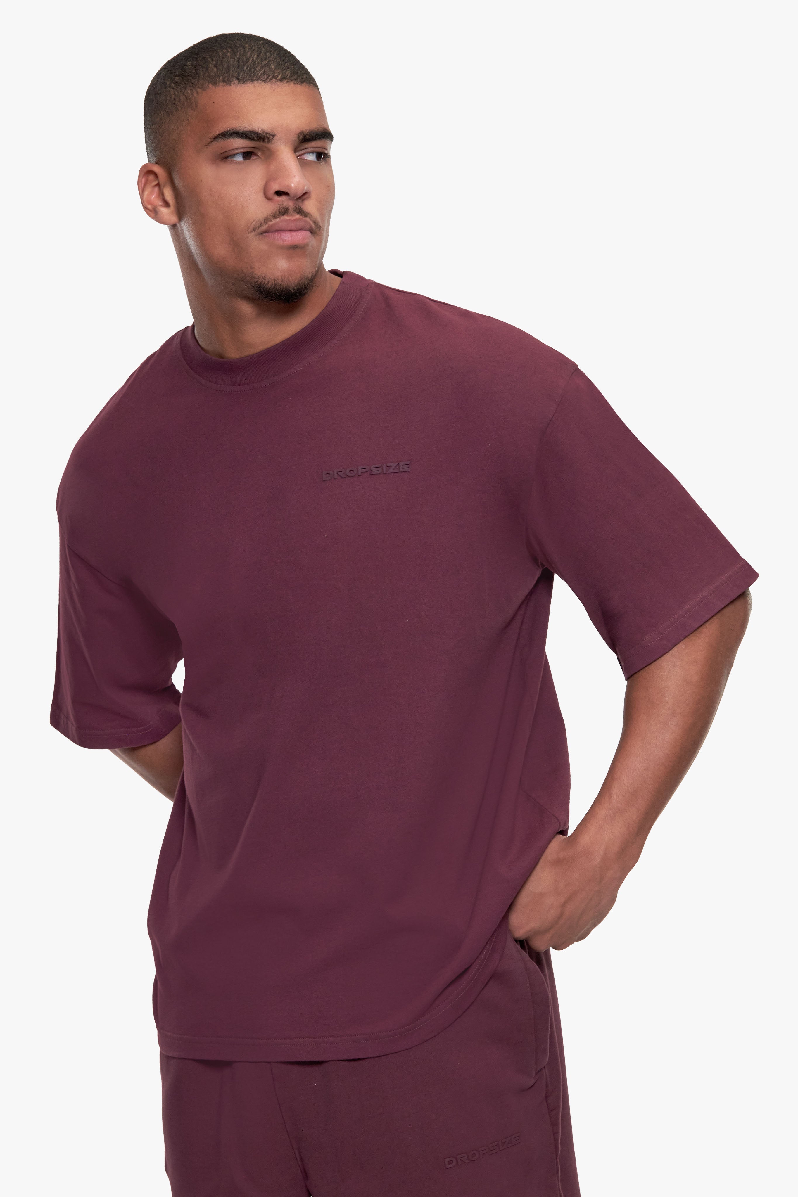 ESSENTIAL LOGO T-SHIRT WASHED WINE