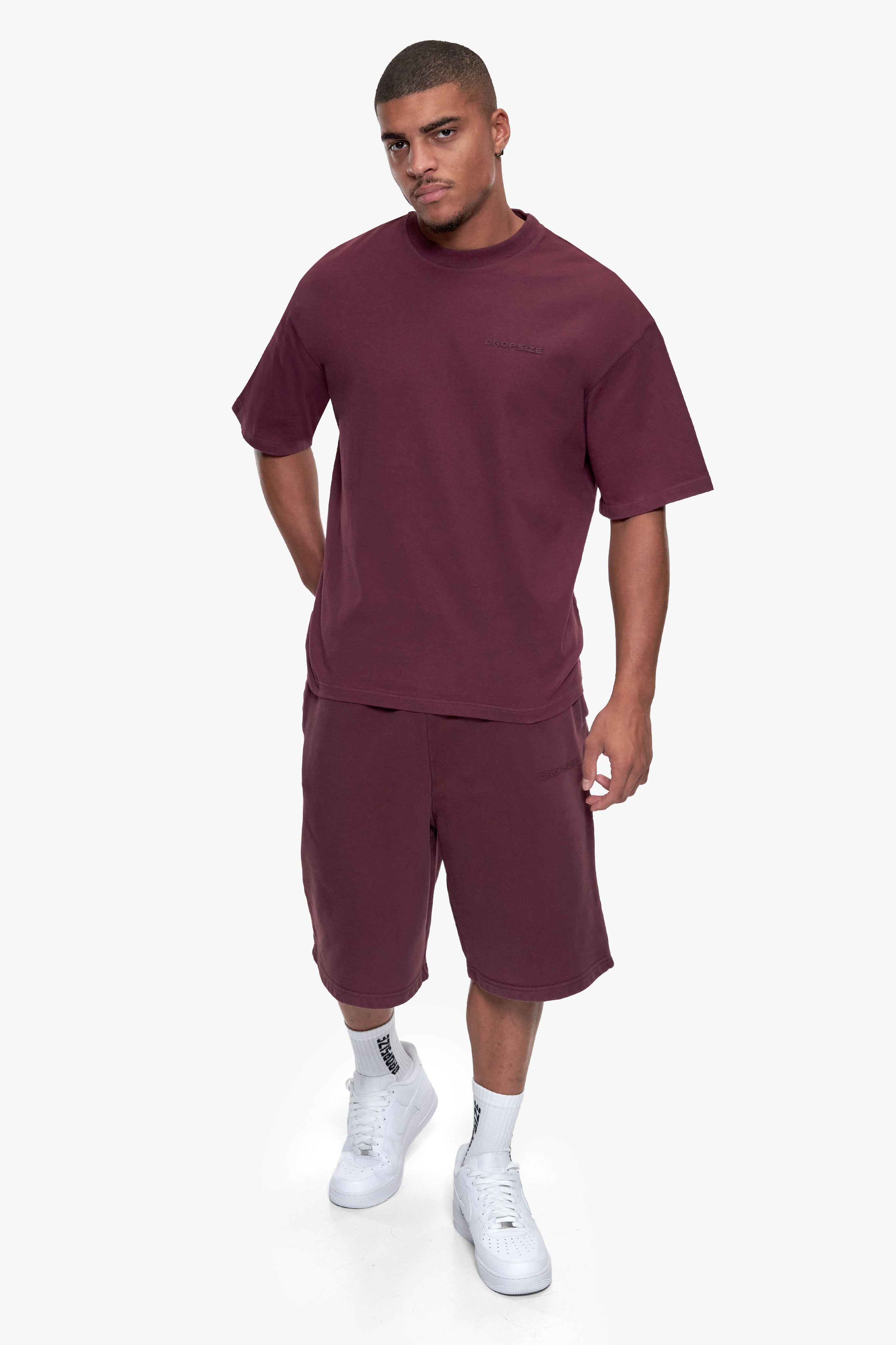 ESSENTIAL LOGO T-SHIRT WASHED WINE