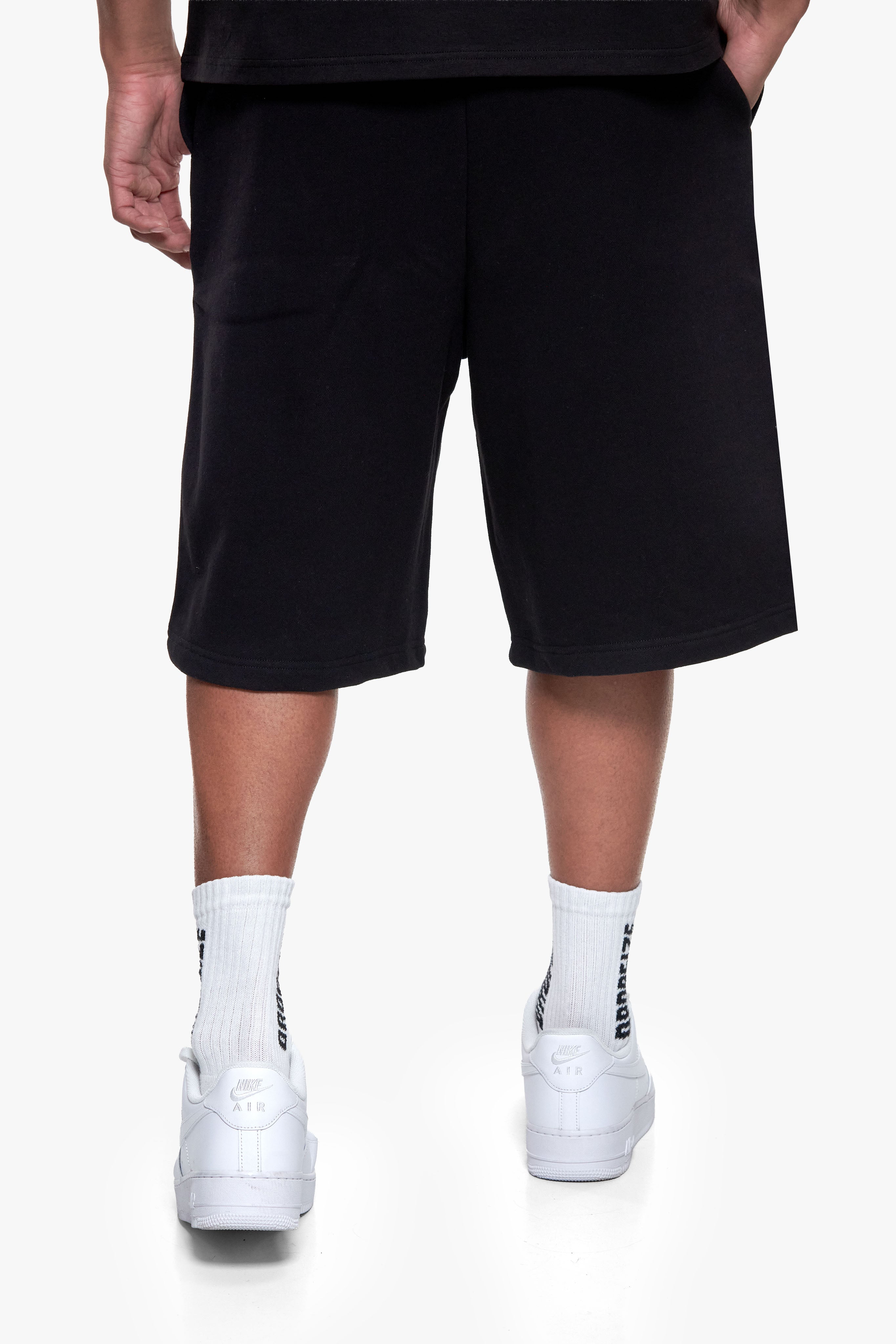 ESSENTIAL LOGO SWEAT SHORTS BLACK