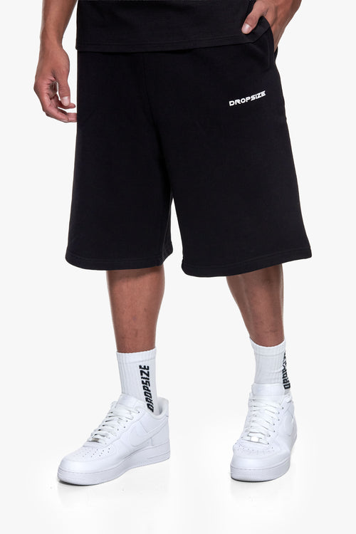 ESSENTIAL LOGO SWEAT SHORTS BLACK