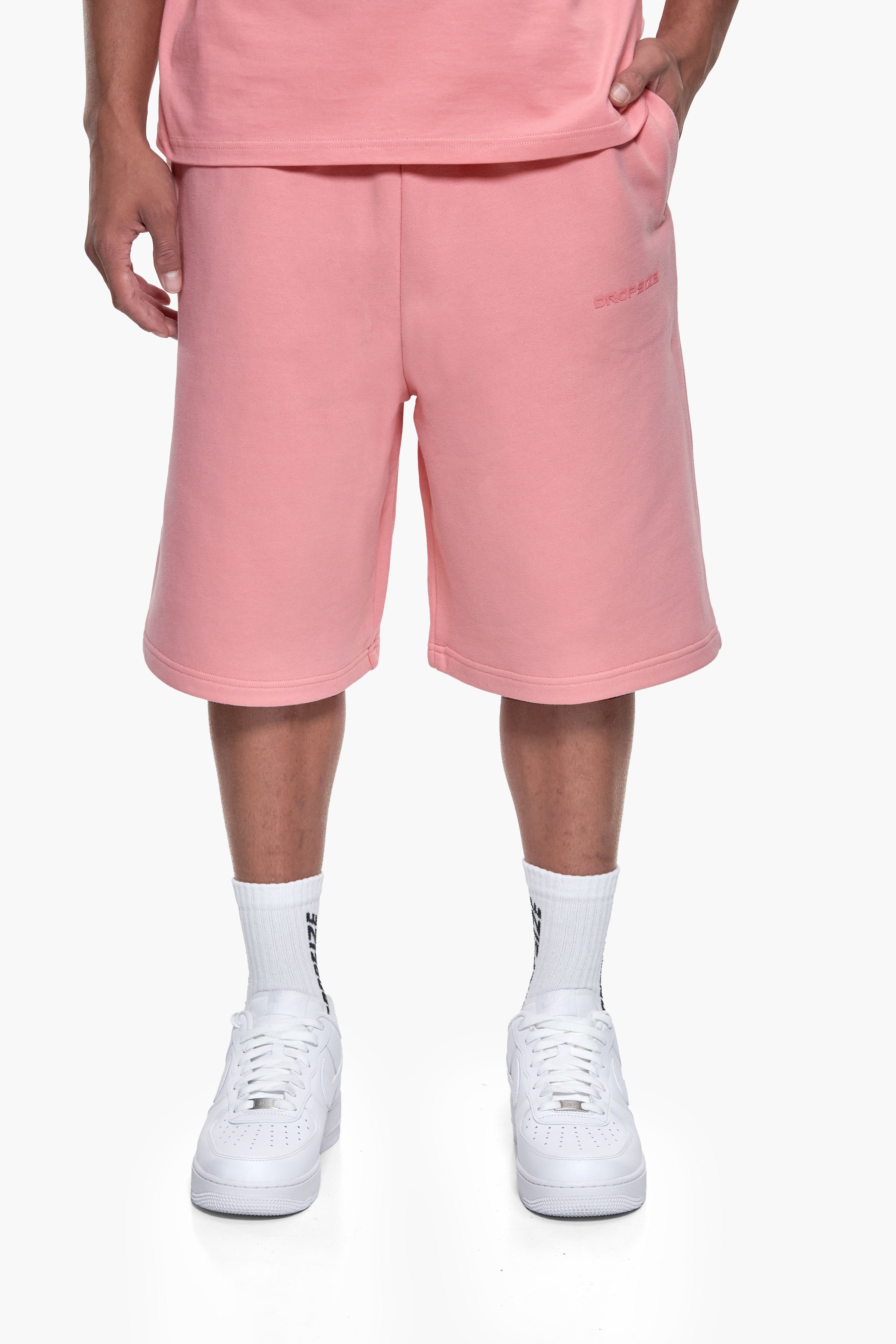 ESSENTIAL LOGO SWEAT SHORTS FLAMINGO PINK