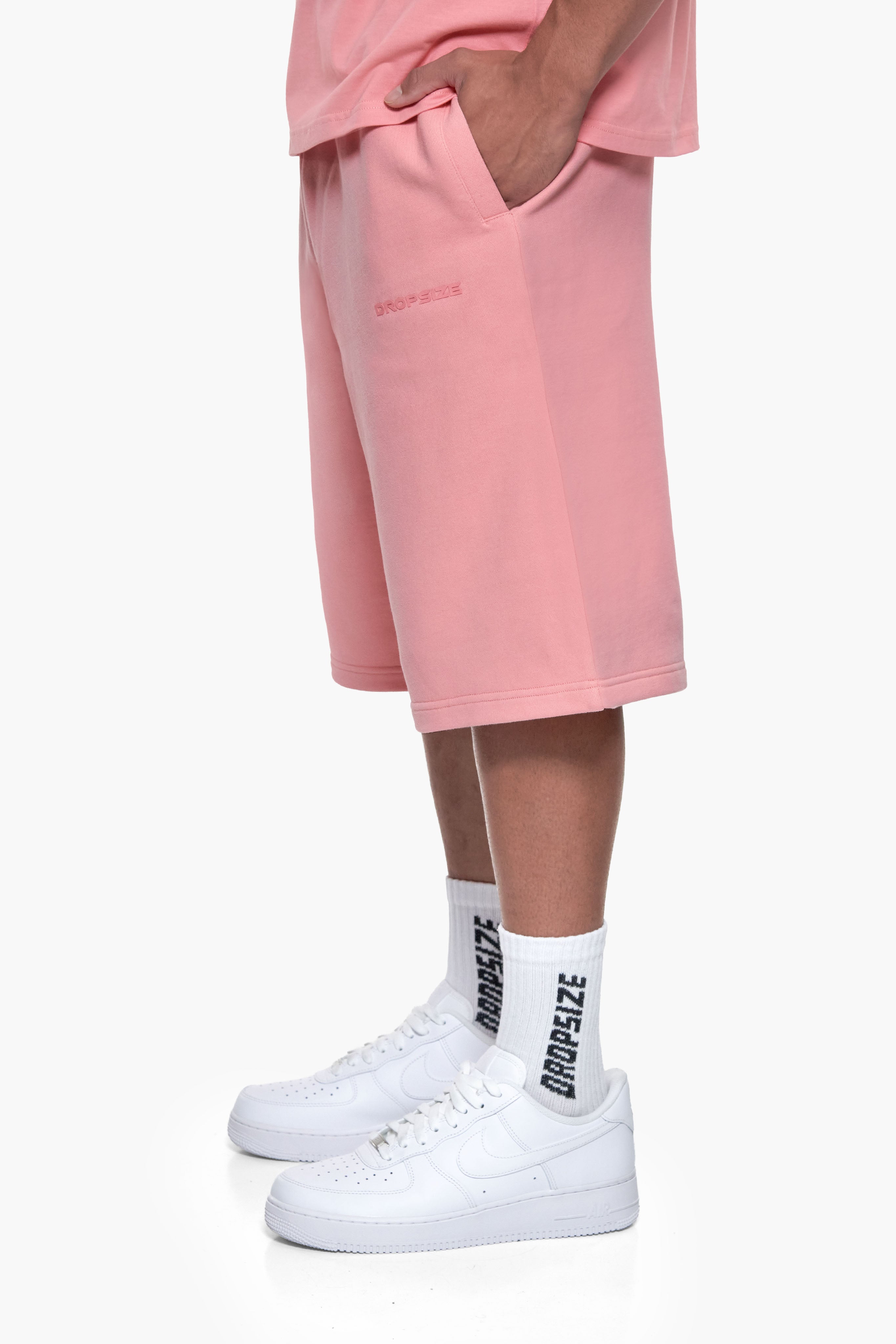 ESSENTIAL LOGO SWEAT SHORTS FLAMINGO PINK