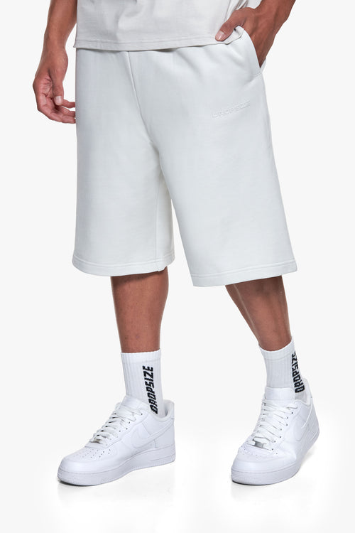 ESSENTIAL LOGO SWEAT SHORTS LIGHT GREY