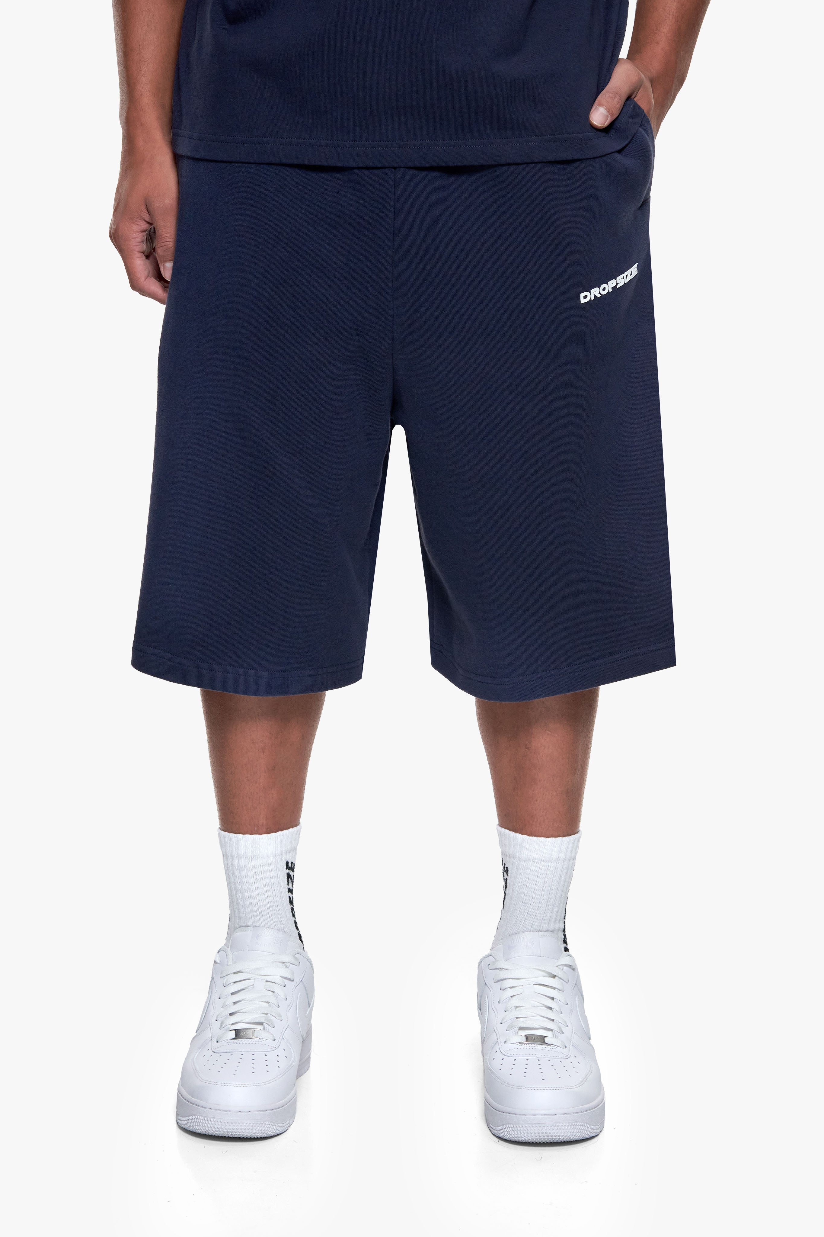 ESSENTIAL LOGO SWEAT SHORTS SPACE BLUE
