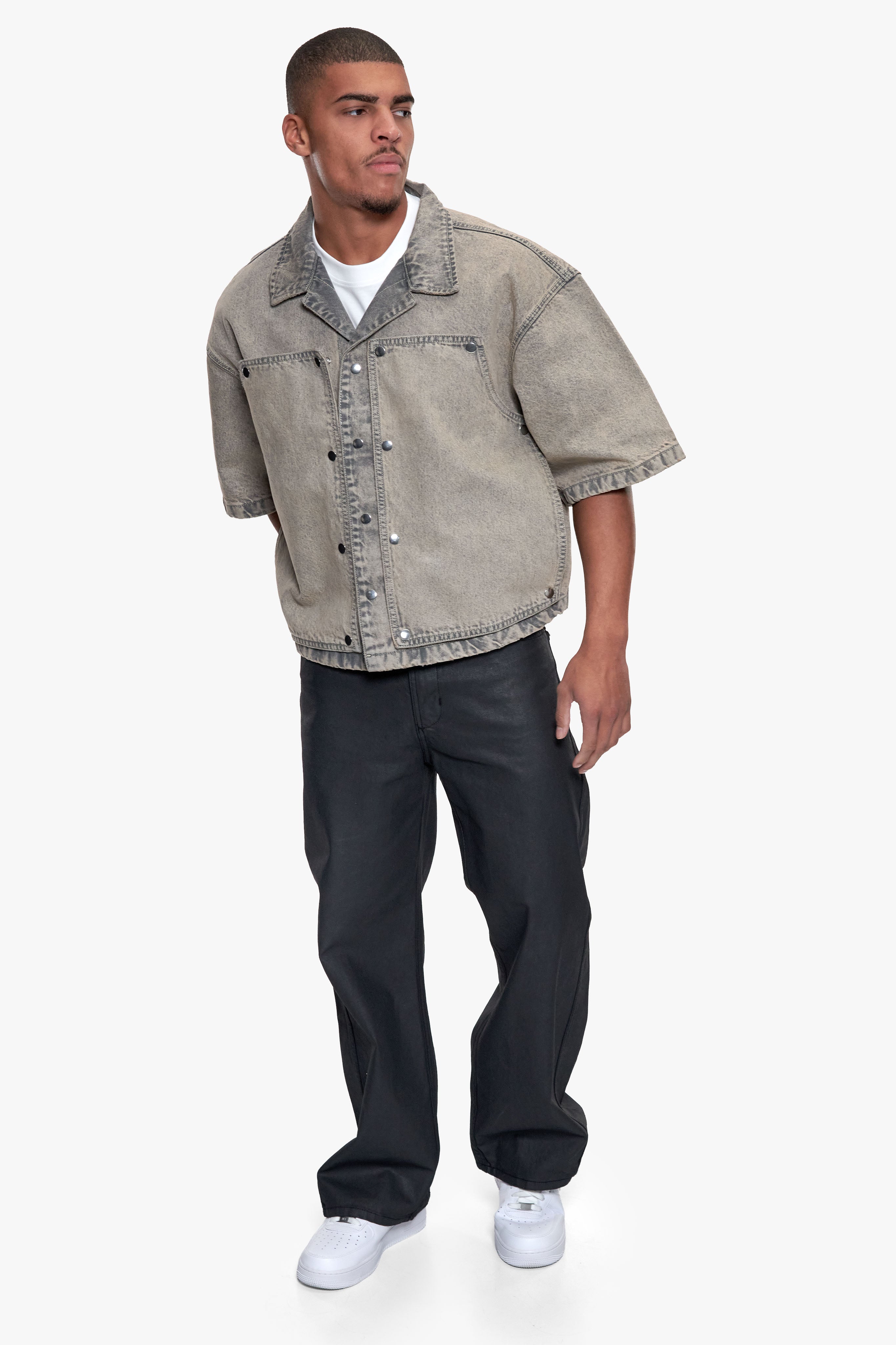 CARPENTER DENIM SHIRT SAND WASHED BEIGE