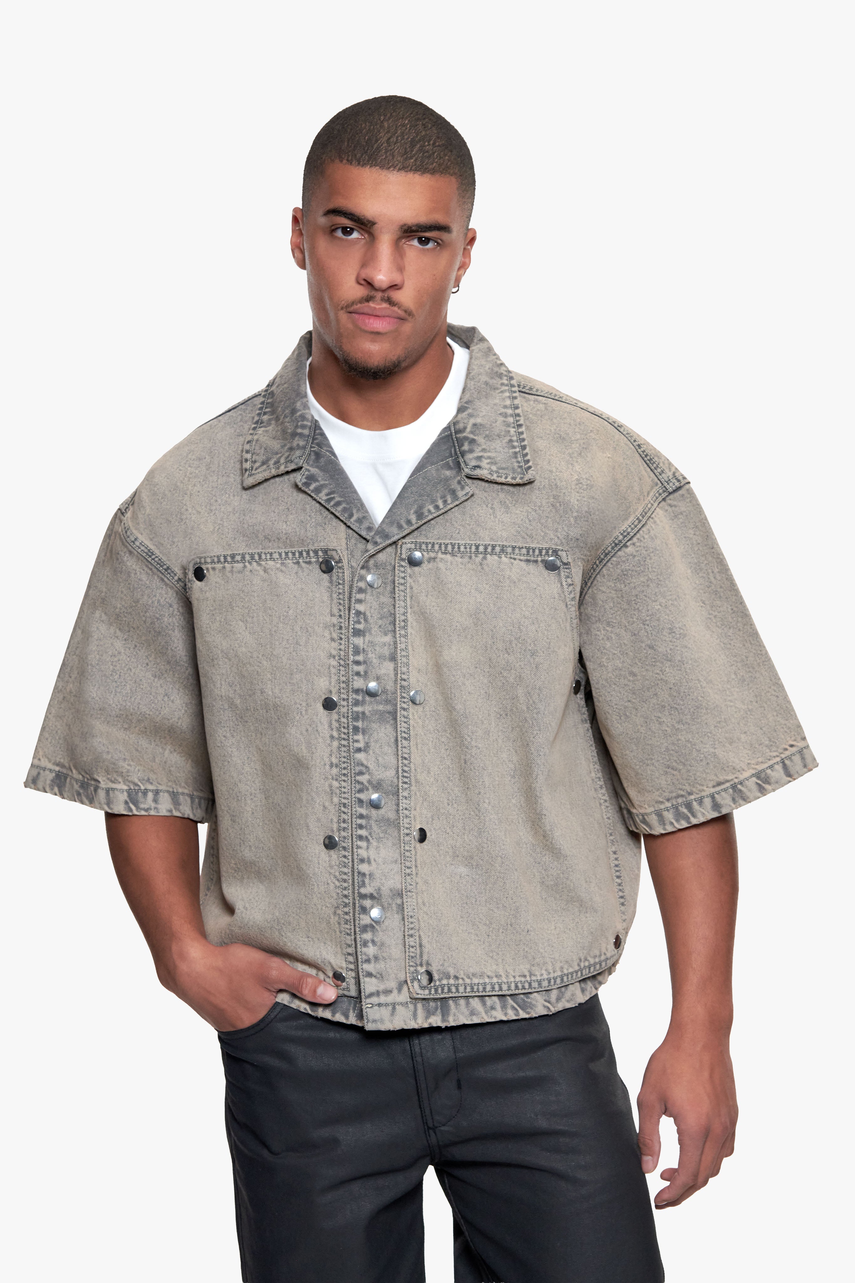 CARPENTER DENIM SHIRT SAND WASHED BEIGE
