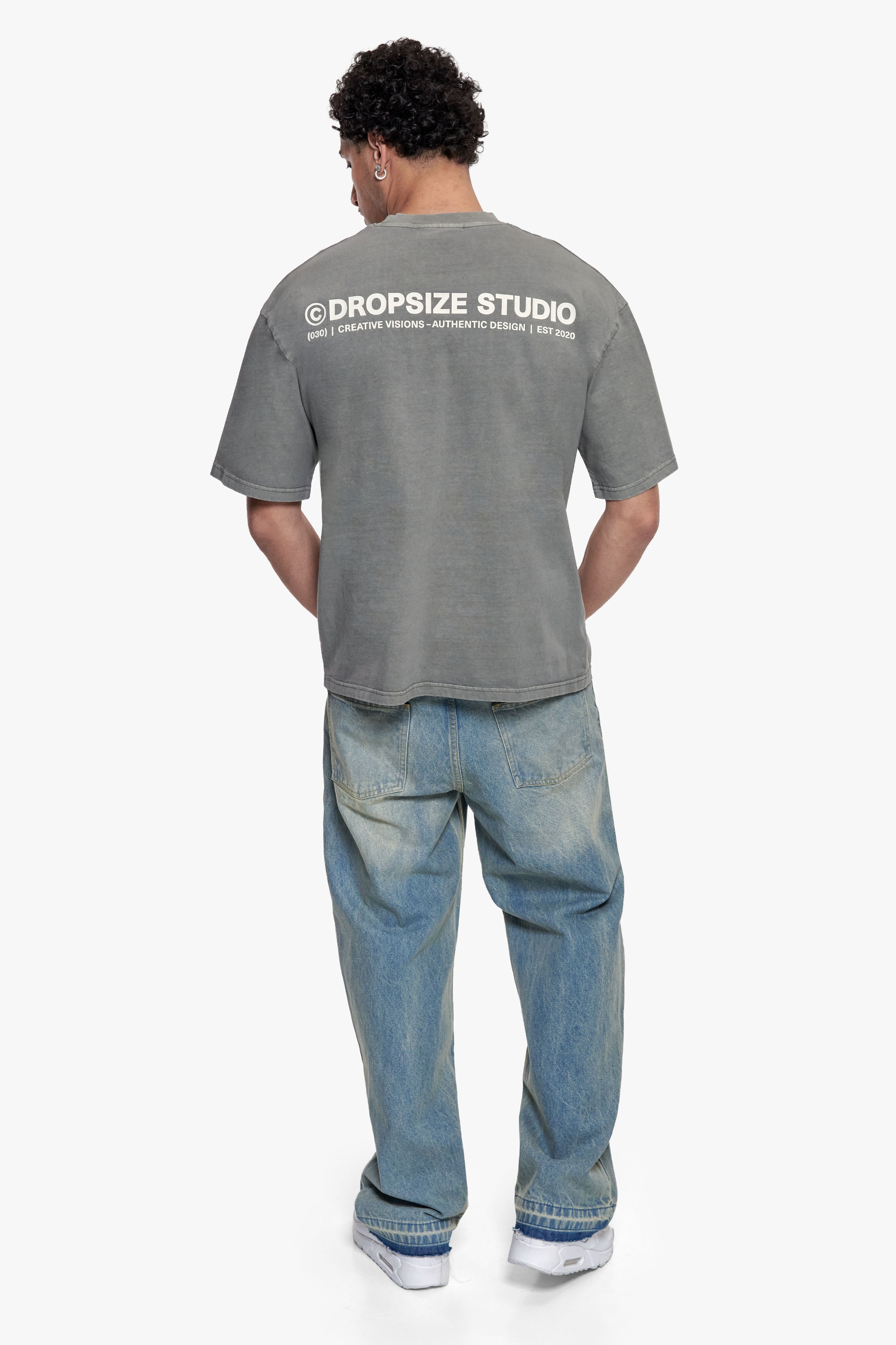STUDIO T-SHIRT WASHED GREY