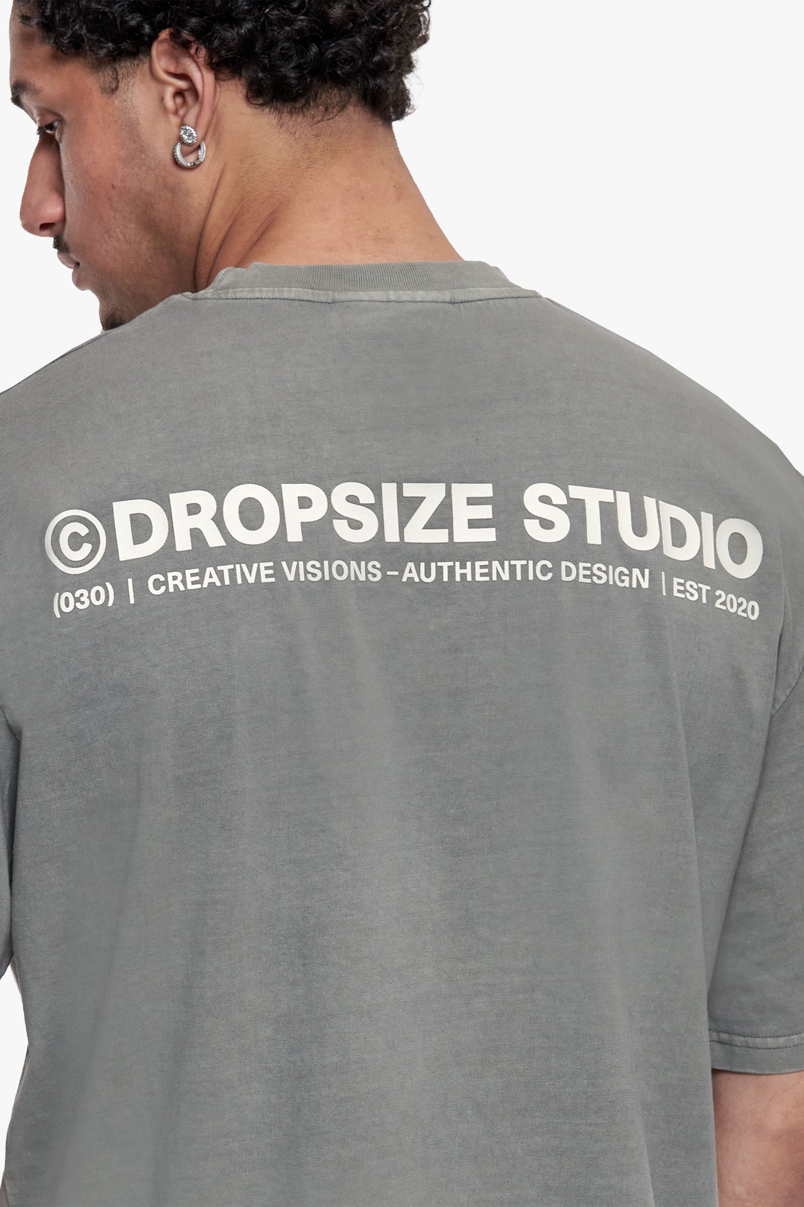 STUDIO T-SHIRT WASHED GREY