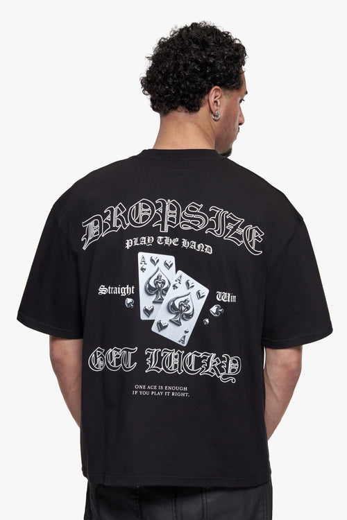 GET LUCKY T-SHIRT BLACK