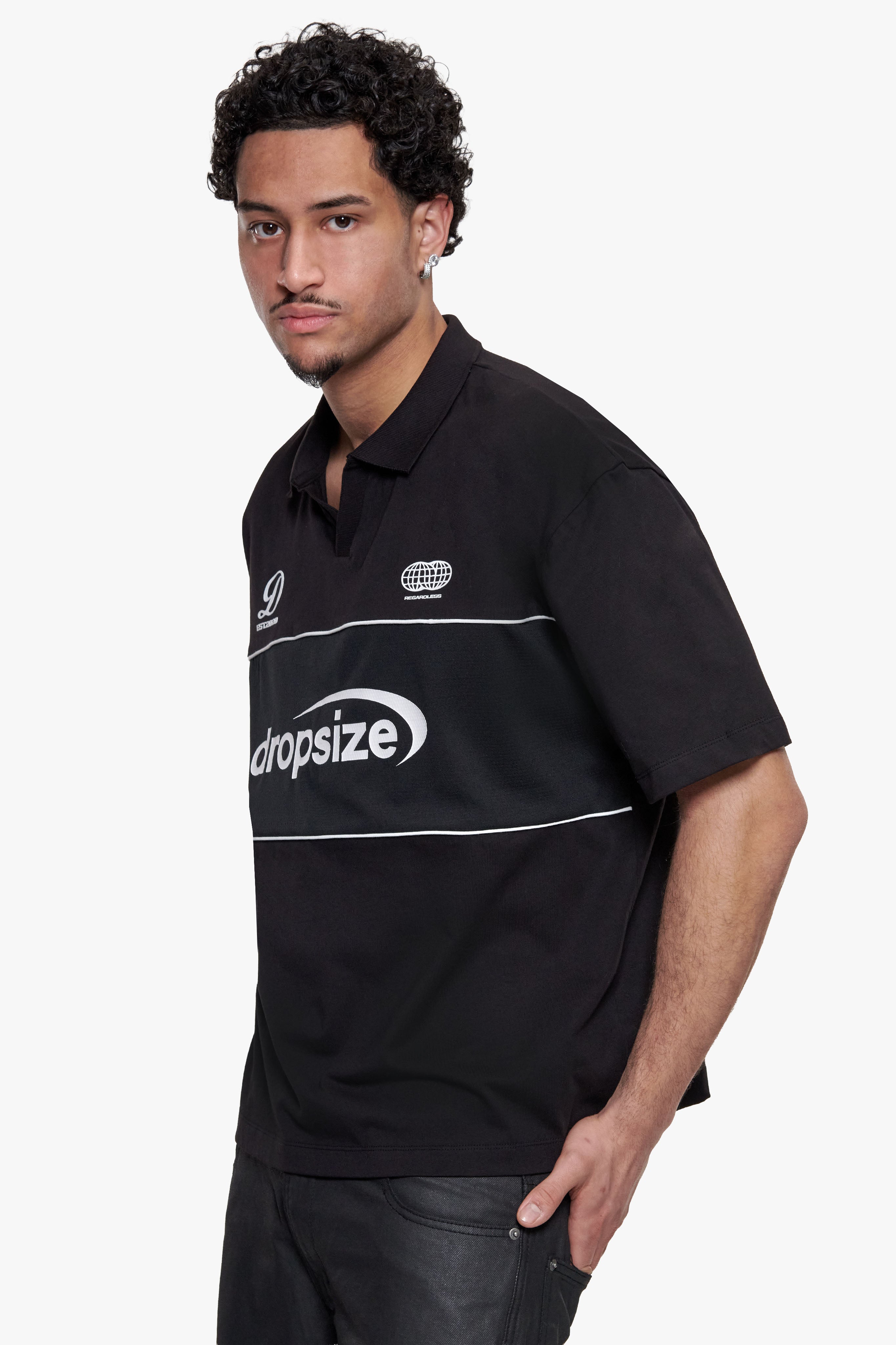 SPORTY SHORTSLEEVE POLOSHIRT BLACK