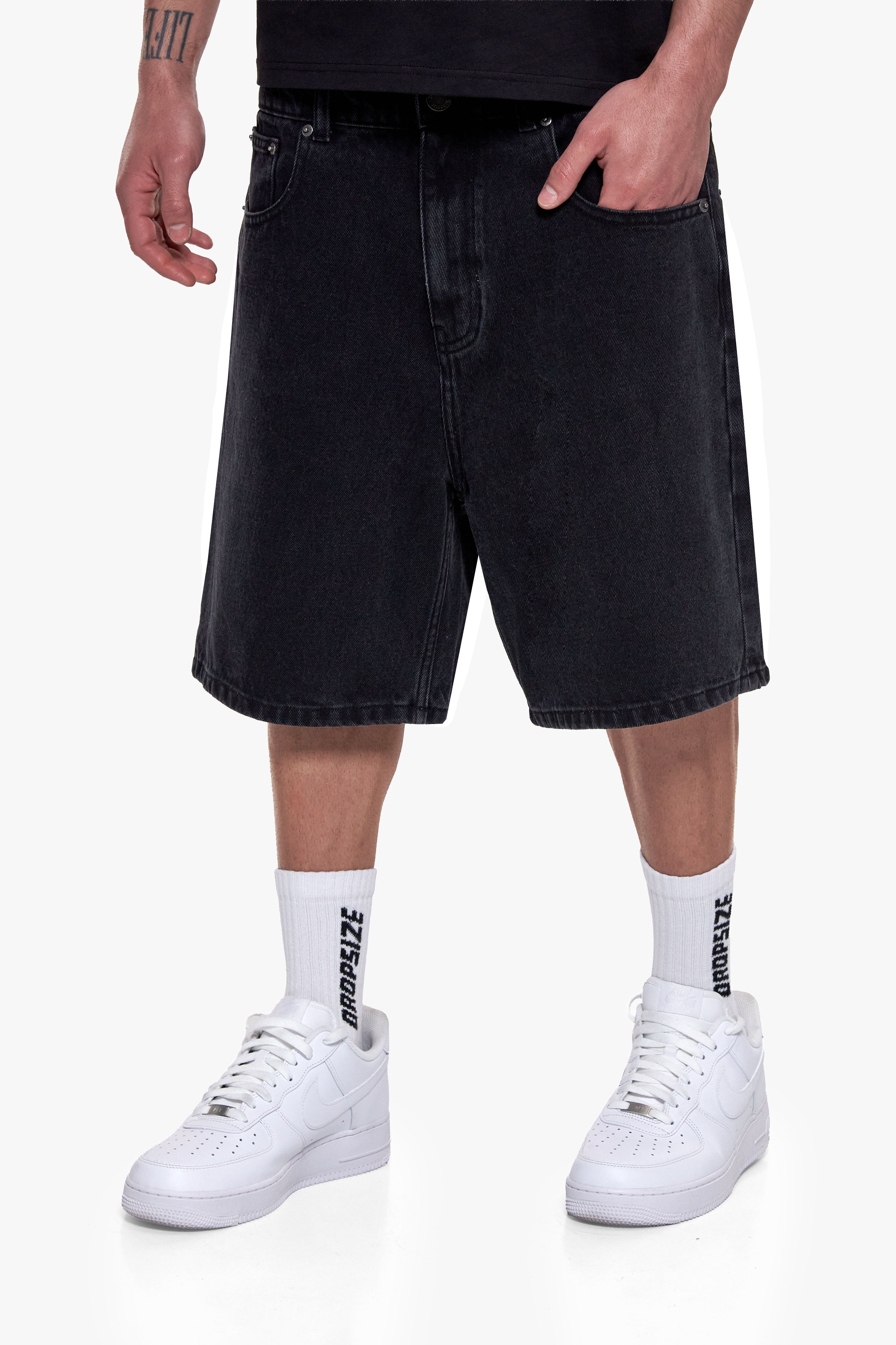 CLASSIC JORTS WASHED GREY