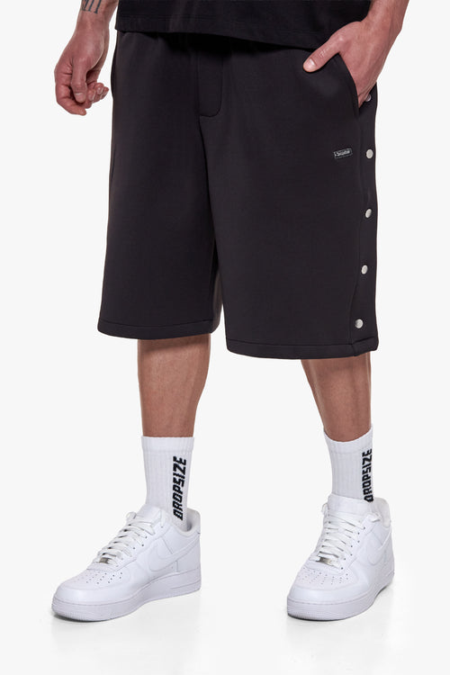 PUSH BUTTON SHORTS BLACK
