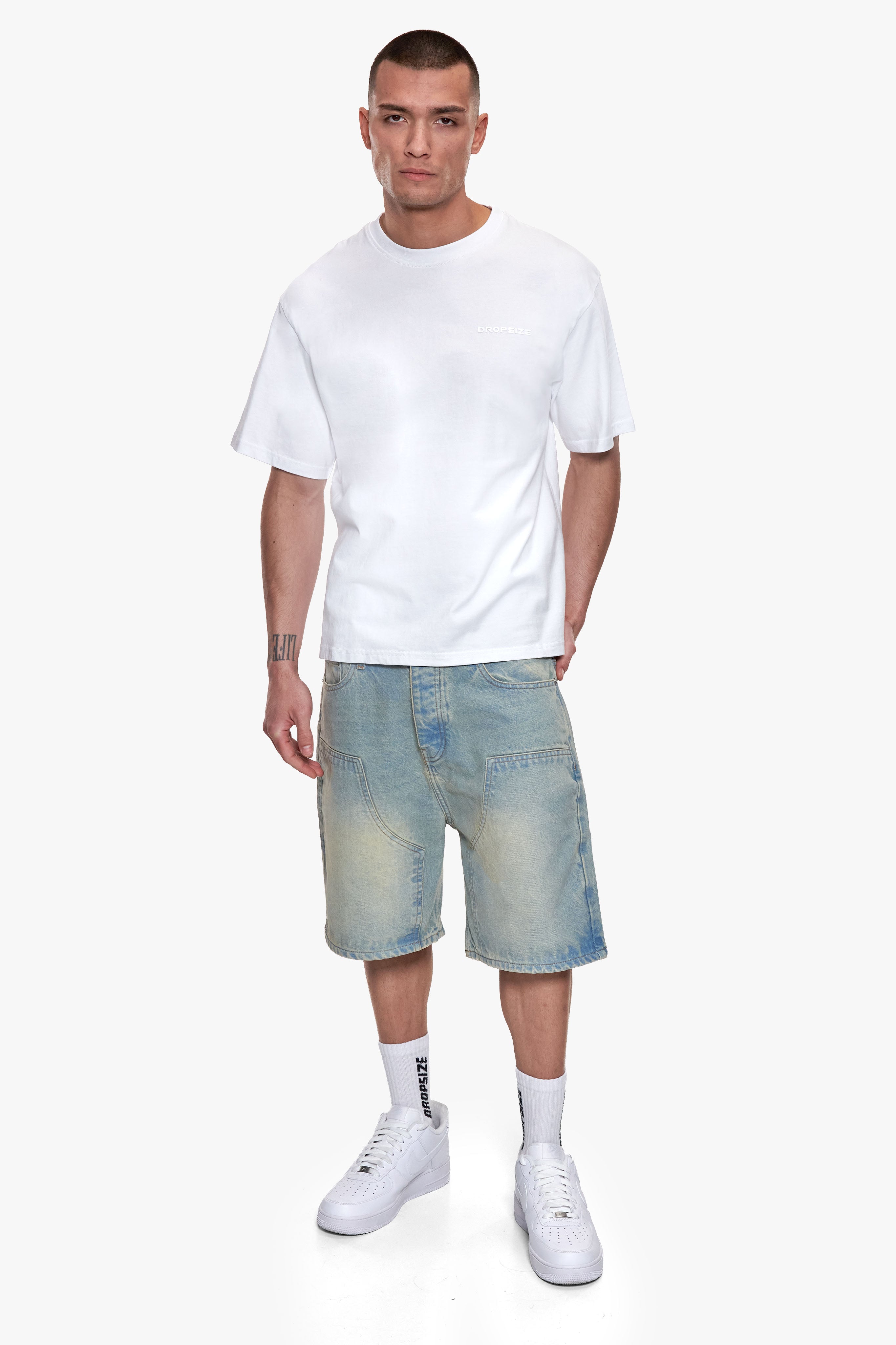 CARPENTER JORTS WASHED BLUE