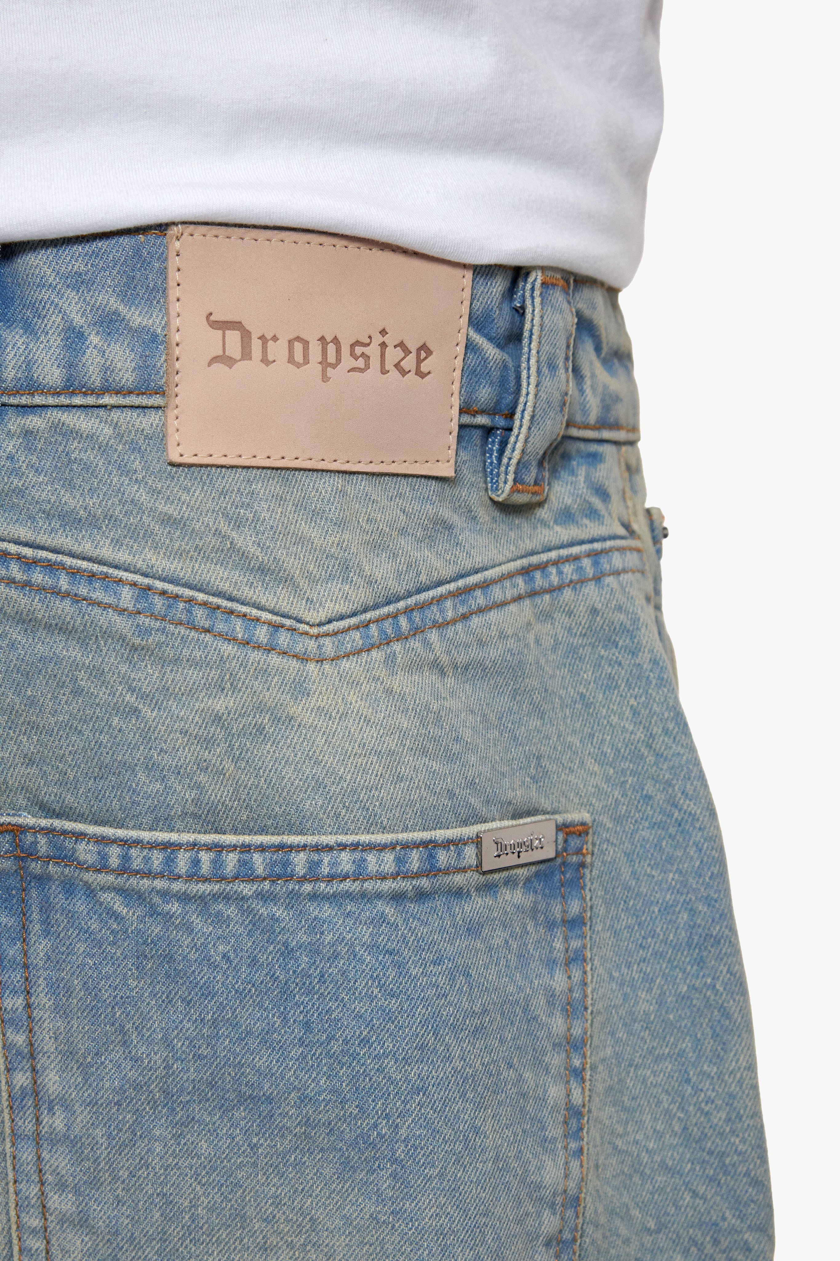 WESTERN JORTS WASHED LIGHT BLUE