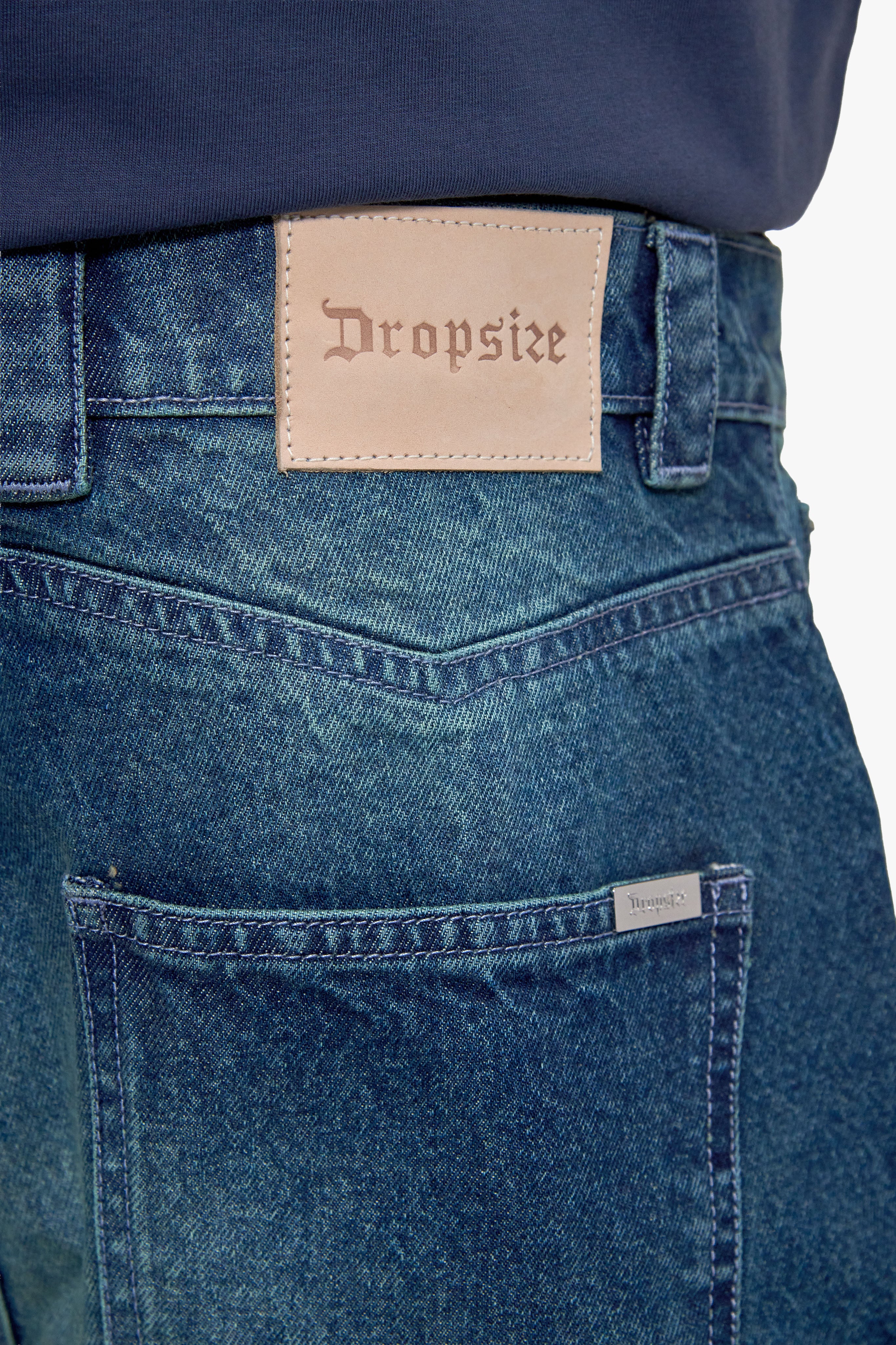 WESTERN JORTS WASHED BLUE