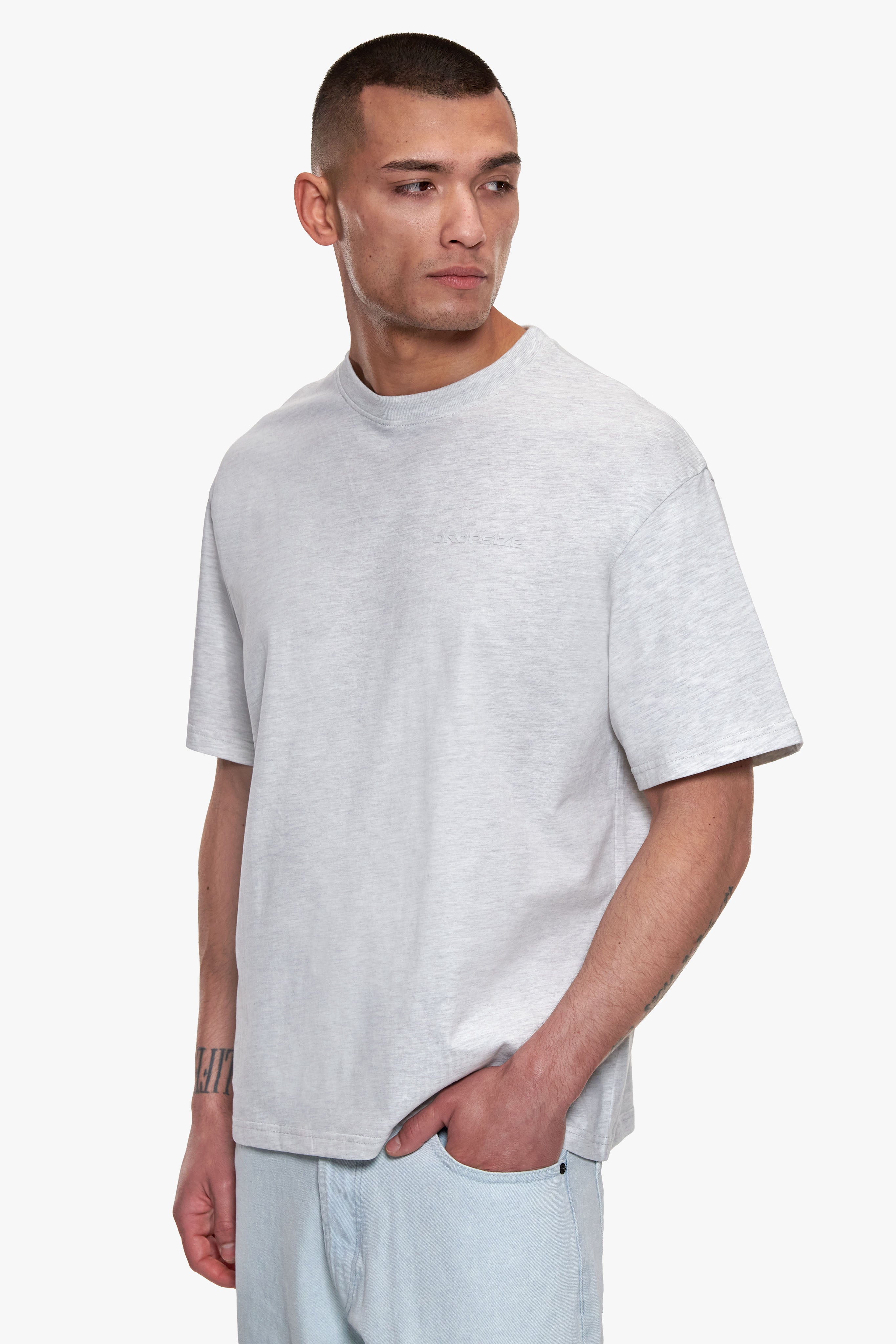 REGULAR FIT ESSENTIAL LOGO T-SHIRT GREY MELANGE