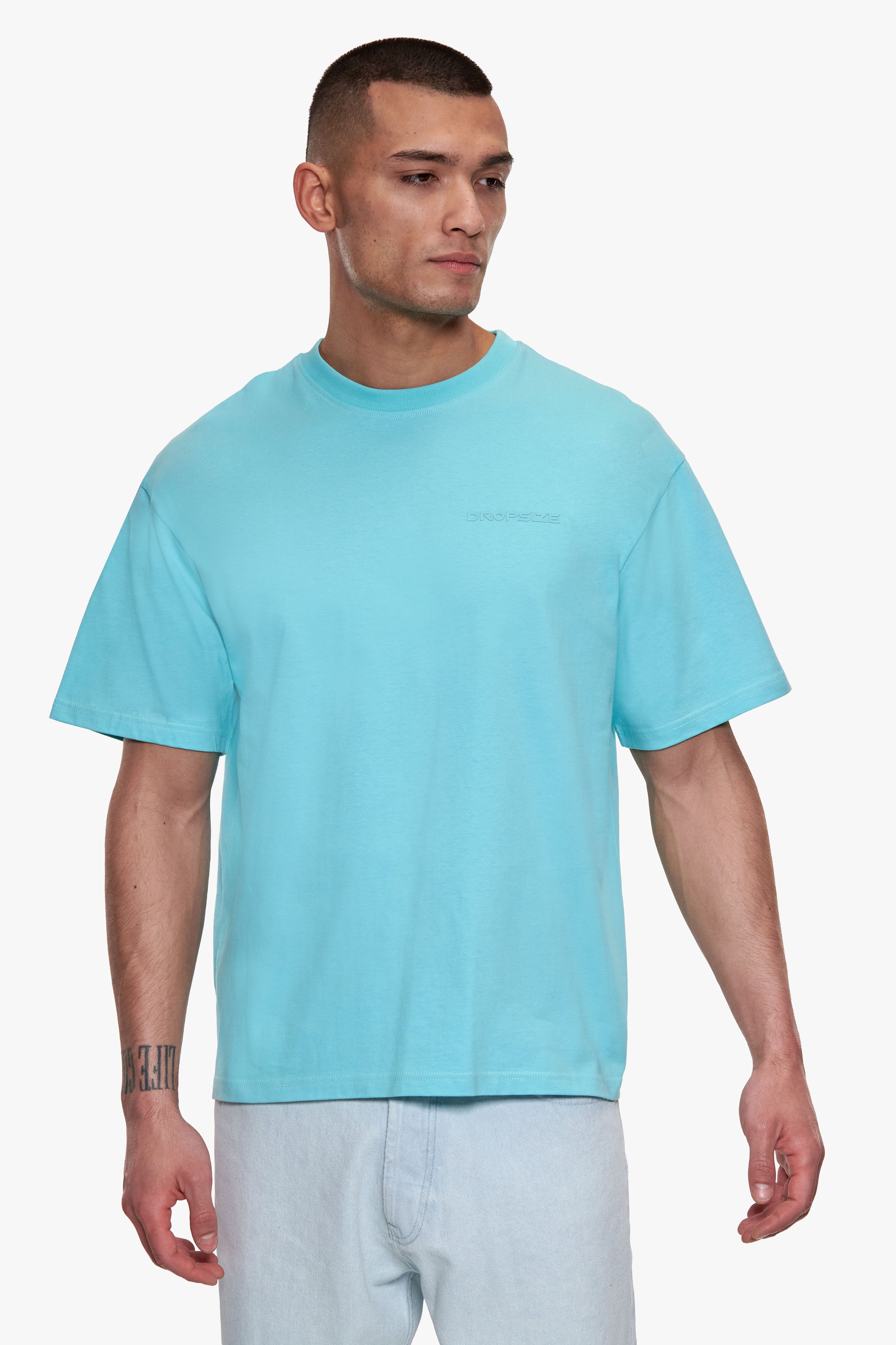 REGULAR FIT ESSENTIAL LOGO T-SHIRT TURQOUISE