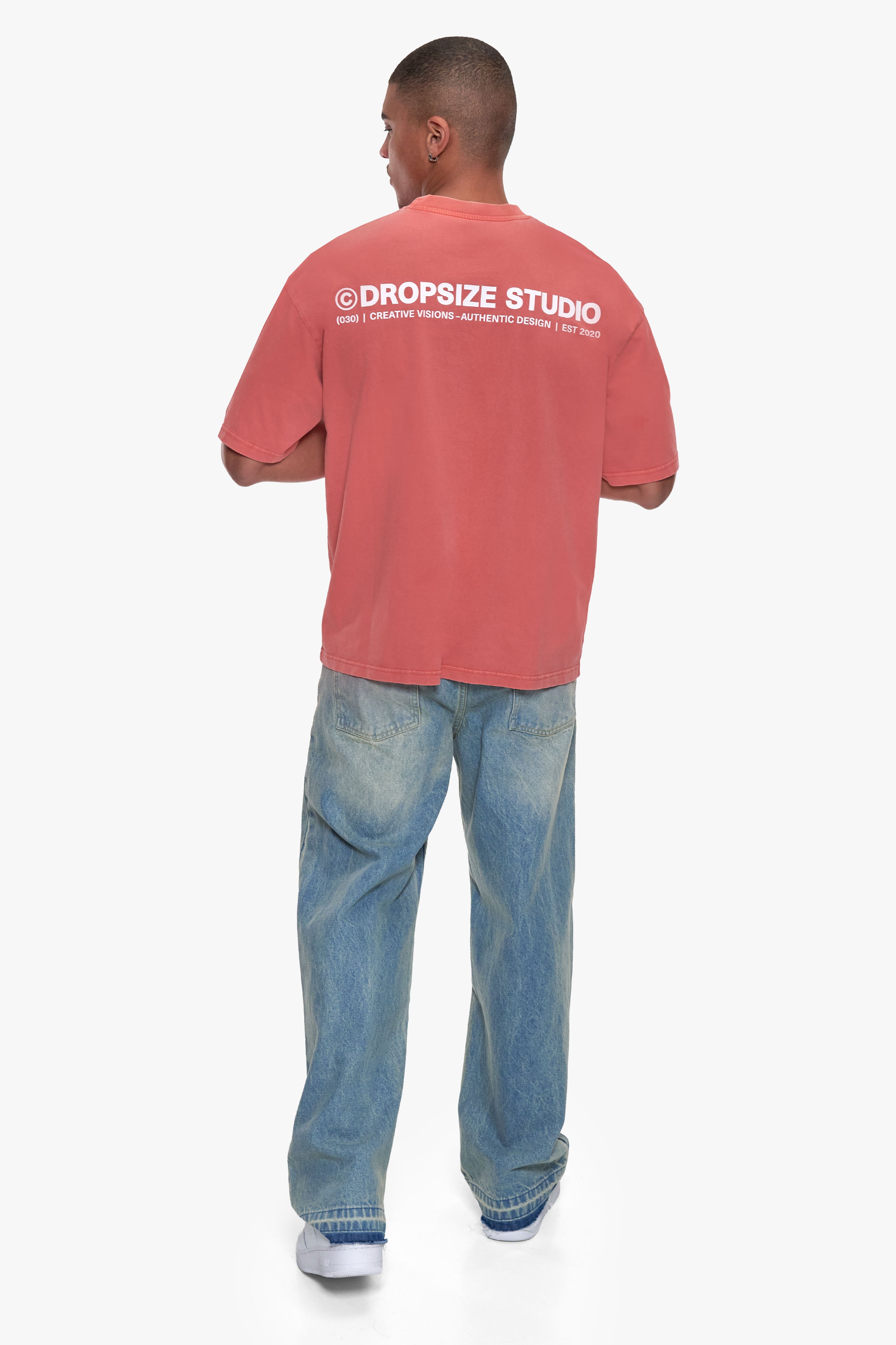 STUDIO T-SHIRT WASHED RED