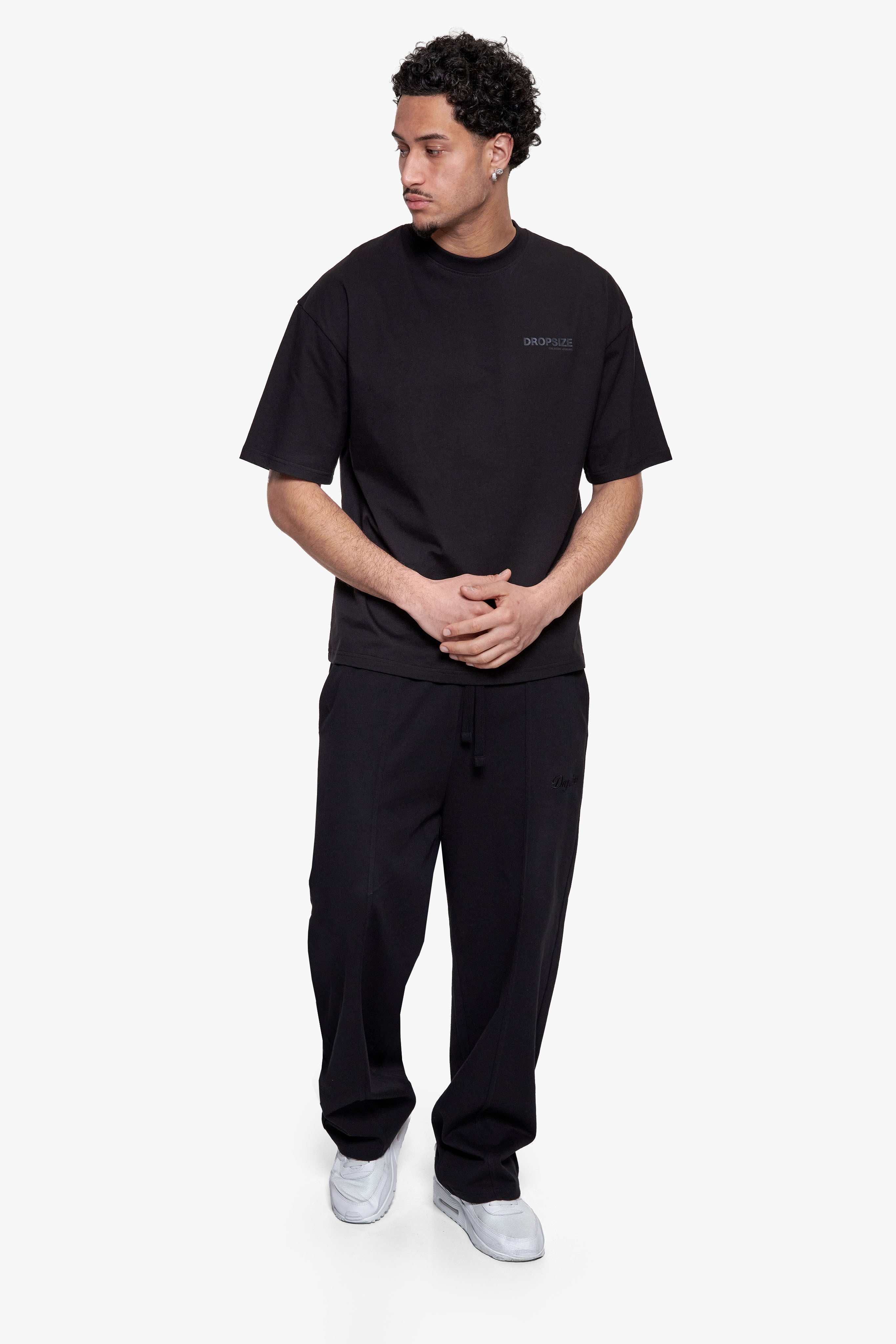 FRONTSEAM OPEN LEG JOGGER BLACK