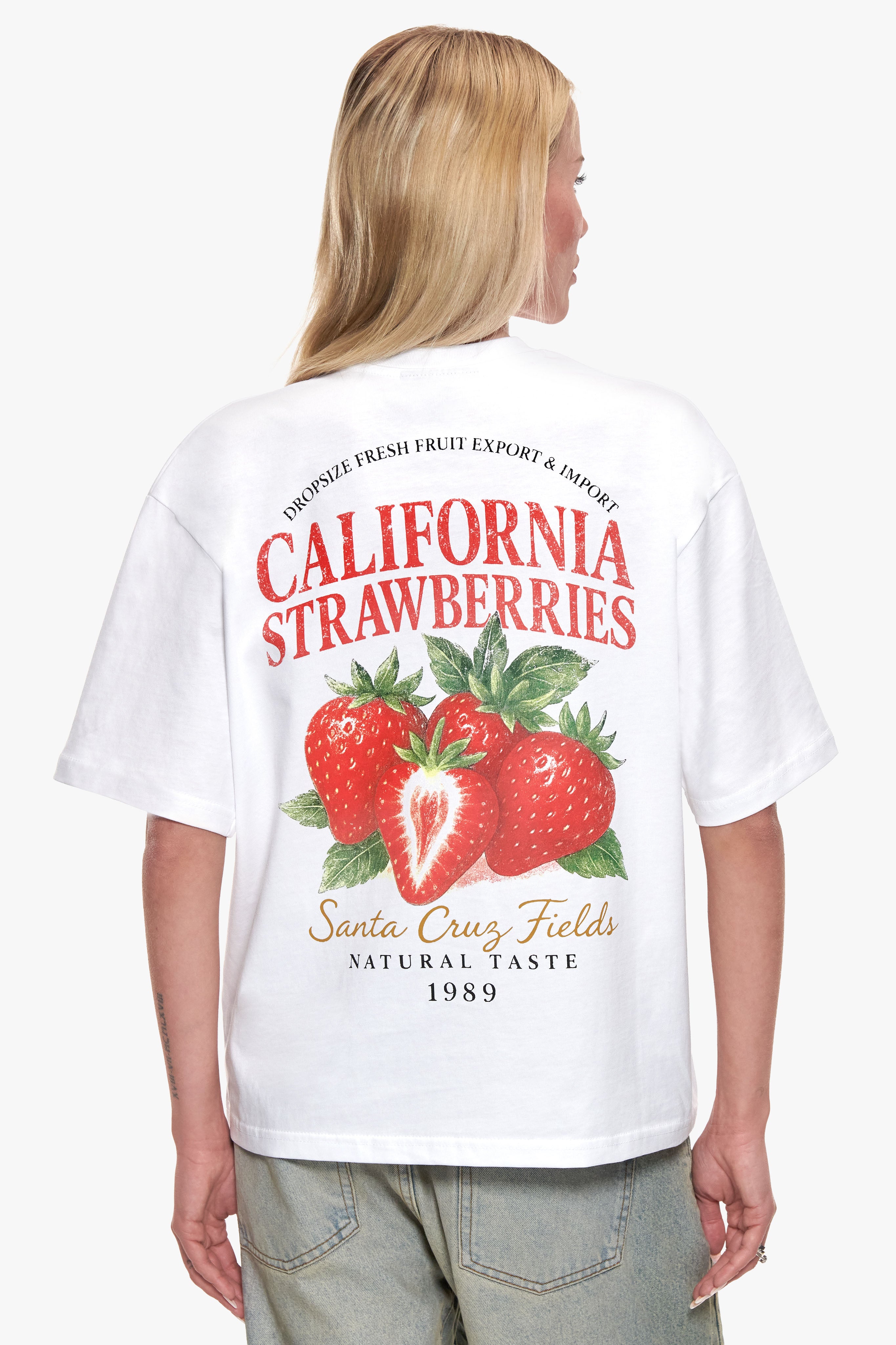 WOMEN STRAWBERRY T-SHIRT WHITE