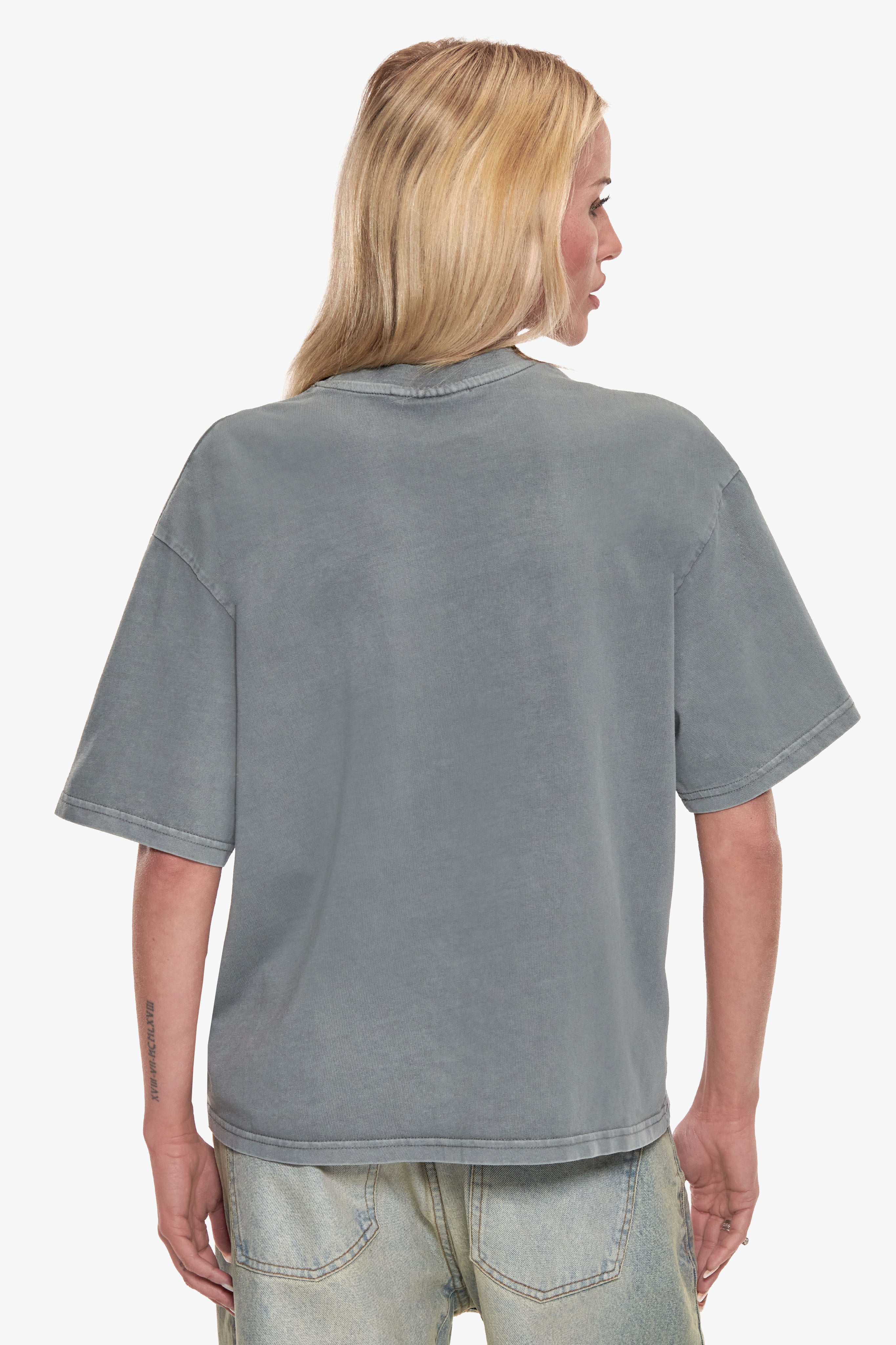 WOMEN LEMON T-SHIRT WASHED GREY
