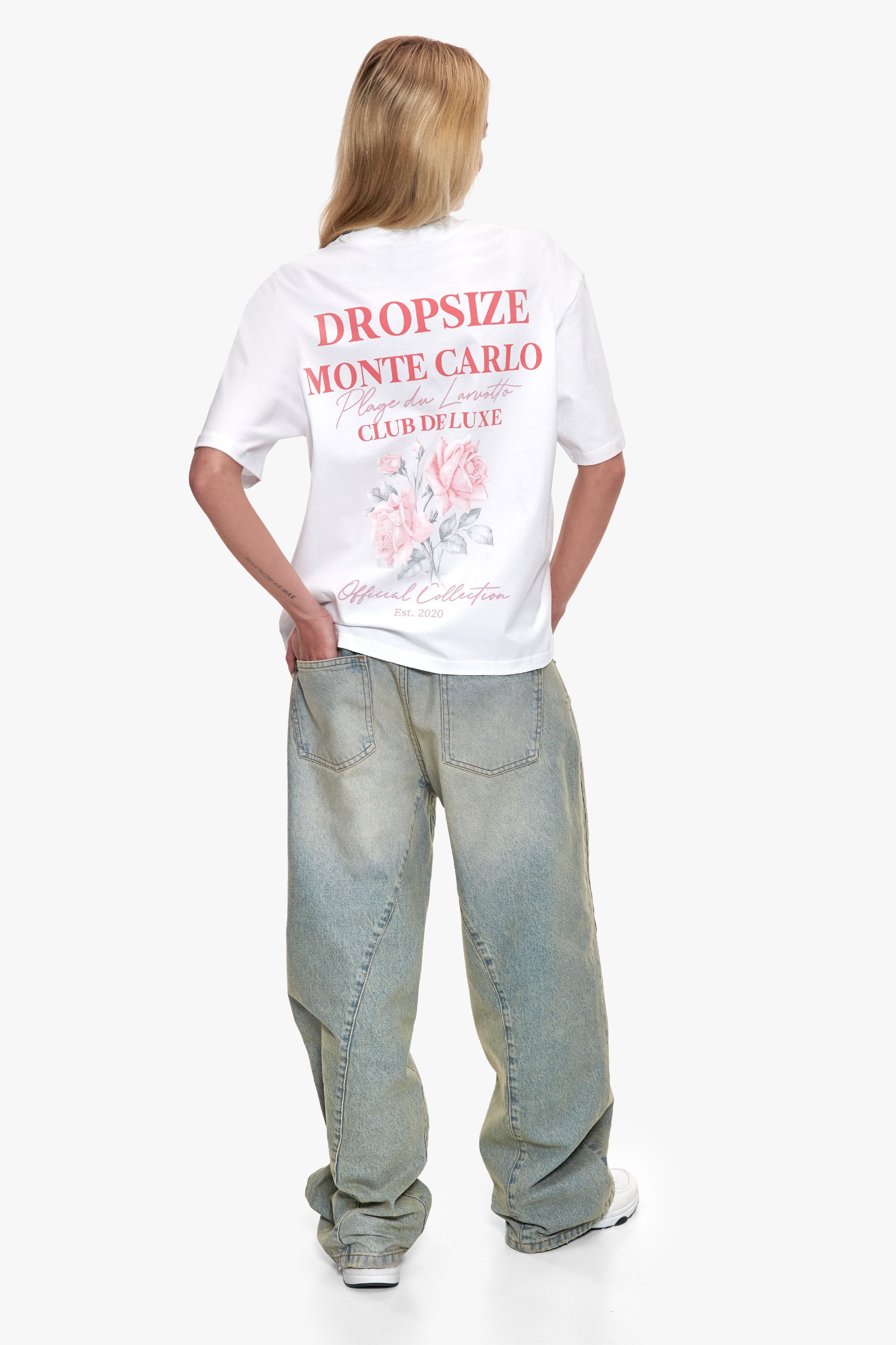 WOMEN ROSE OVERSIZE T-SHIRT WHITE