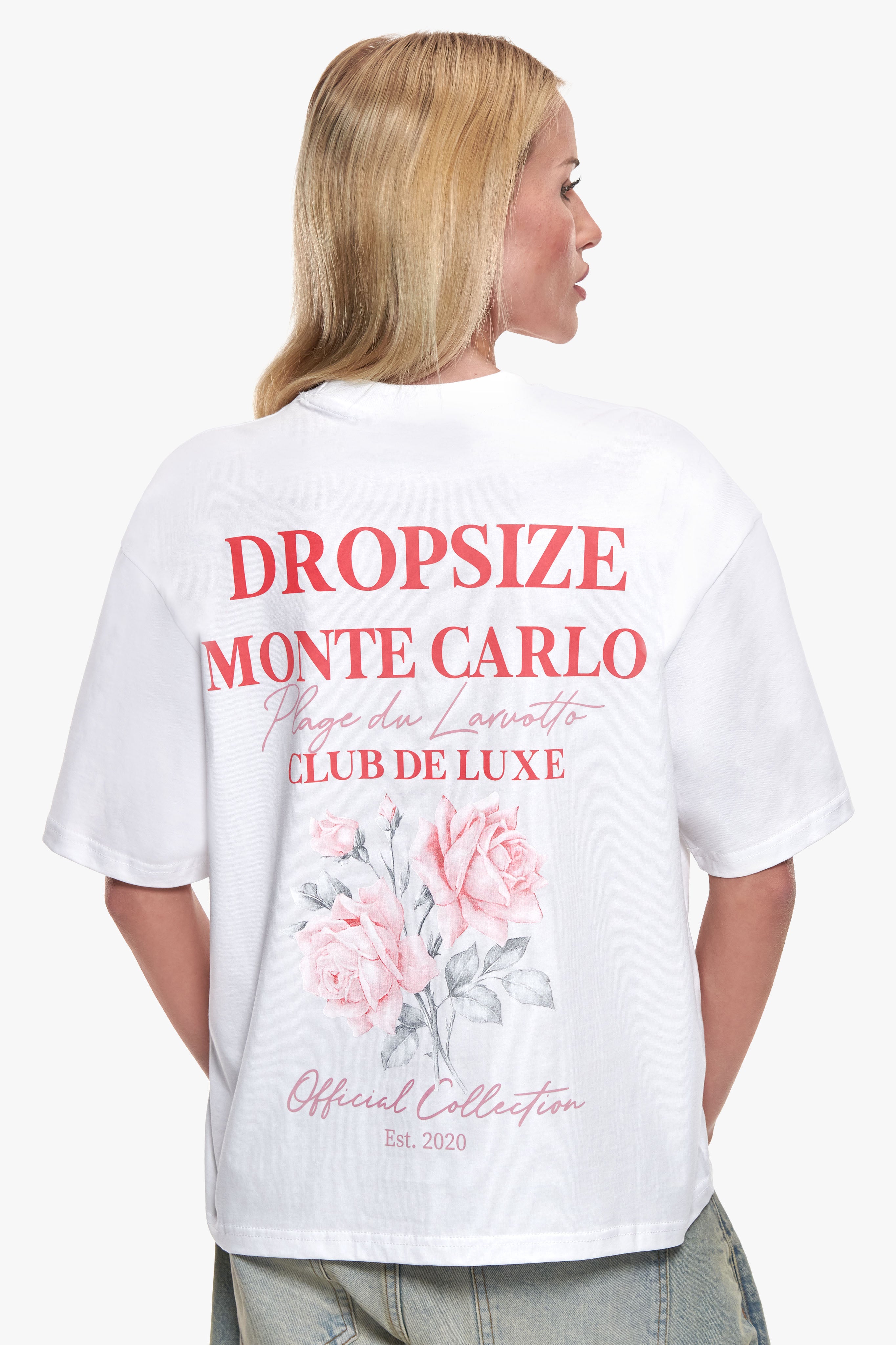 WOMEN ROSE OVERSIZE T-SHIRT WHITE