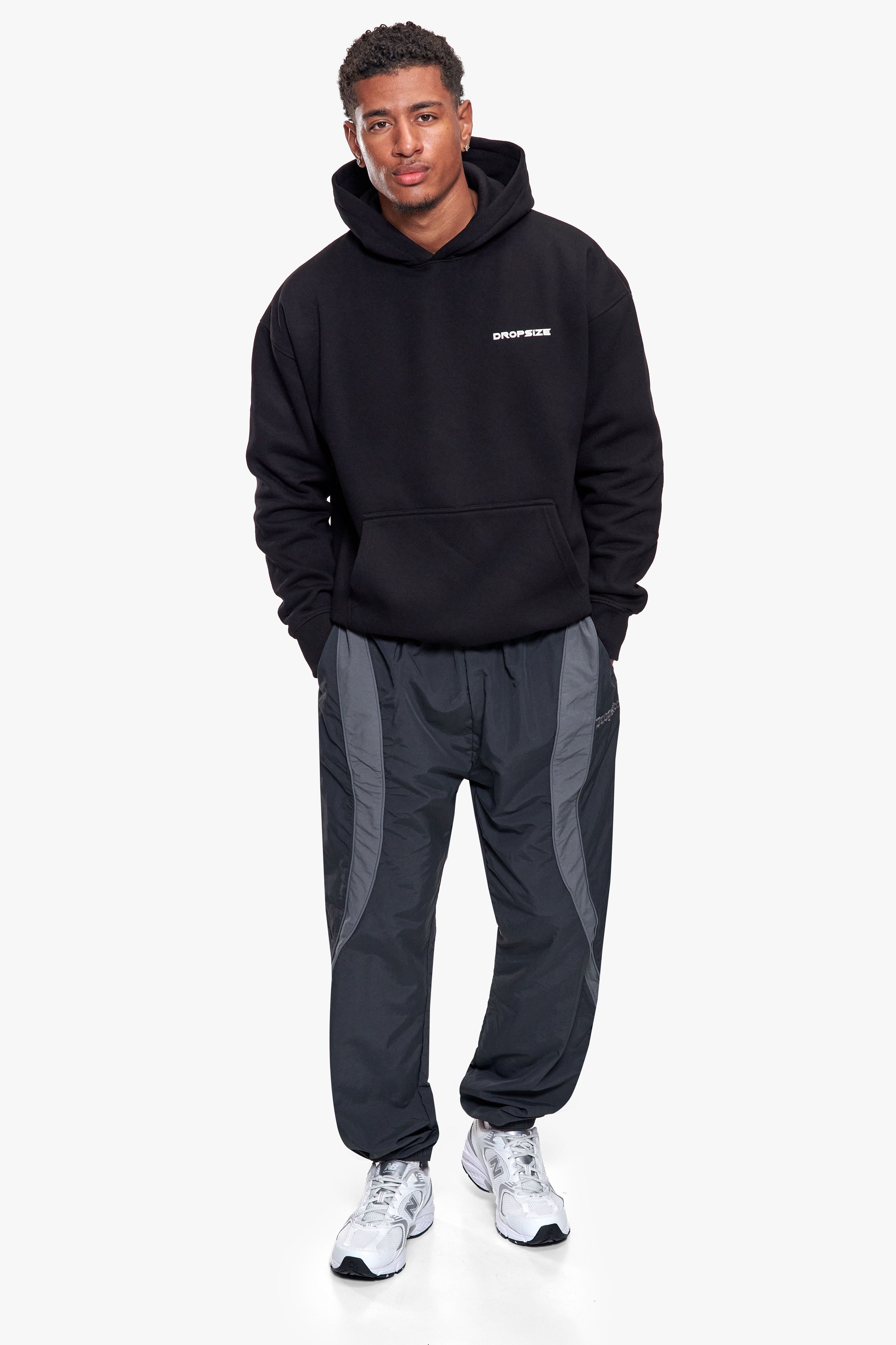 CONTRAST TRACKPANTS BLACK