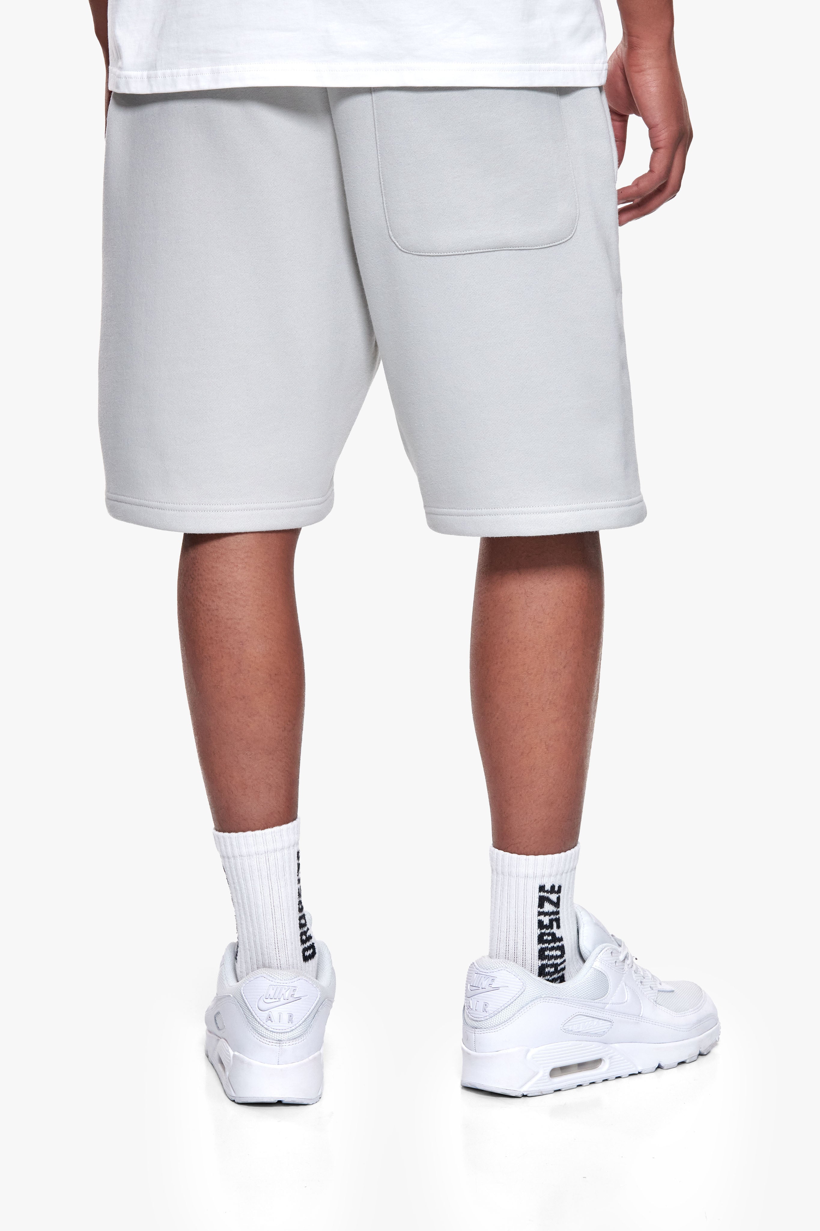 PINTUCK SWEAT SHORTS COLD LIGHT GREY