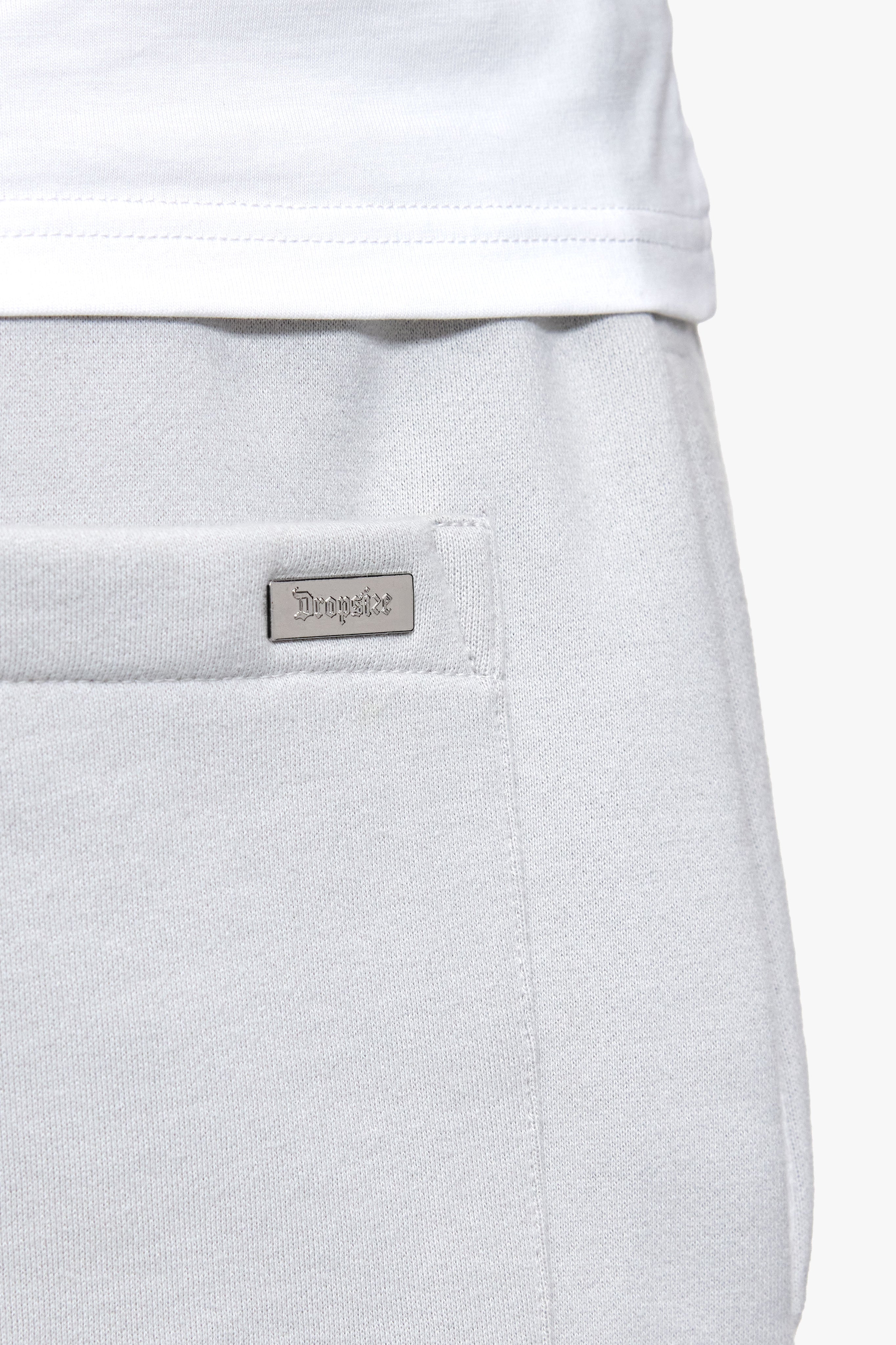 PINTUCK SWEAT SHORTS COLD LIGHT GREY